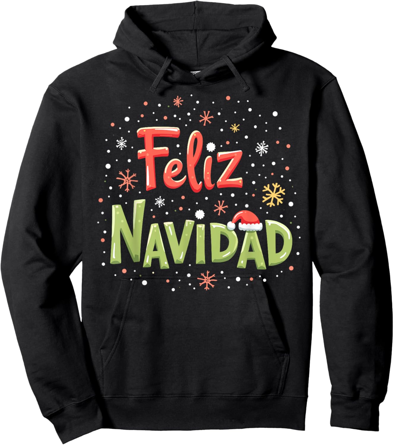 Feliz Navidad Christmas Mexican Xmas Spanish New Year Hoodie - Hoodie | Black