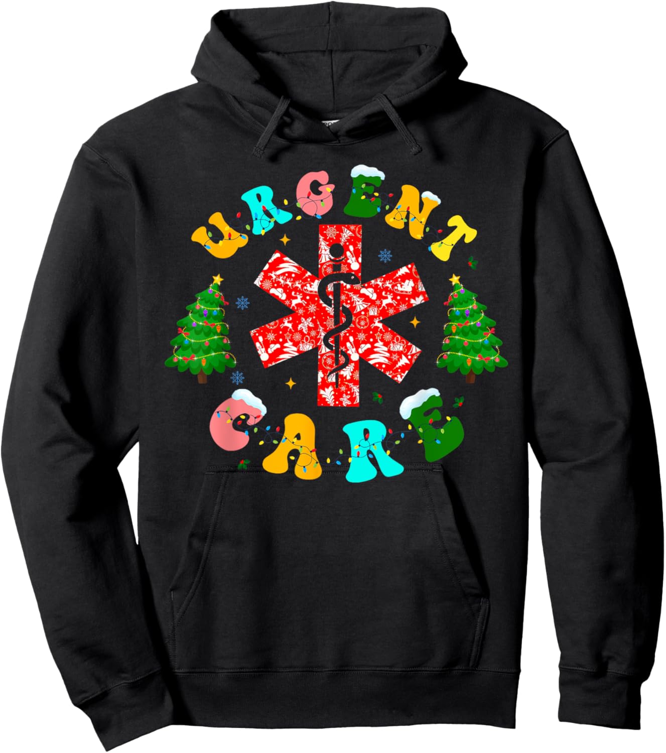 Urgent Care Nurse Christmas Team Minor Injury Unit RN Nurse Hoodie - Hoodie | Black