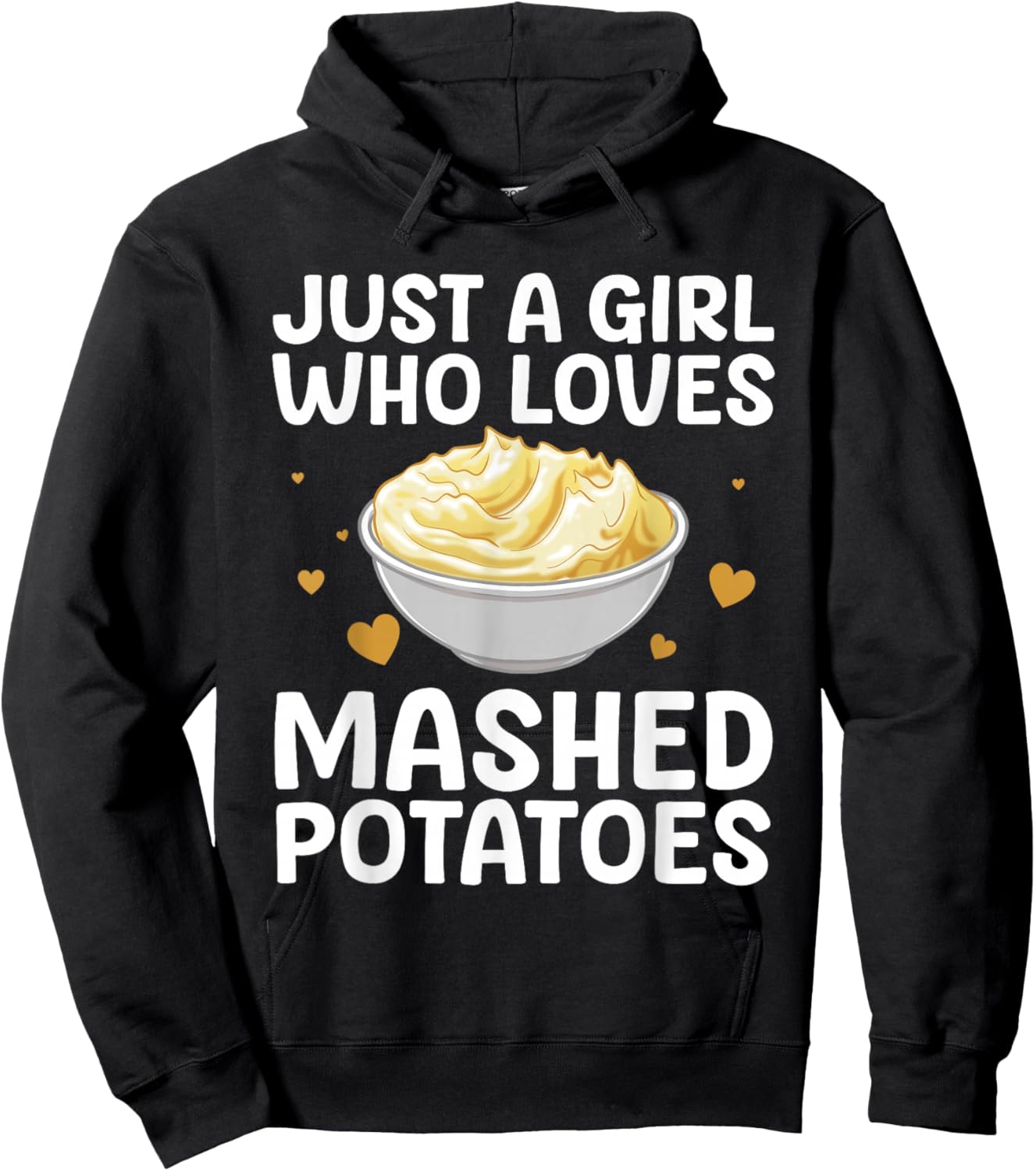 Mashed Potato Art Girls Thanksgiving Mashed Potato Hoodie - Hoodie | Black