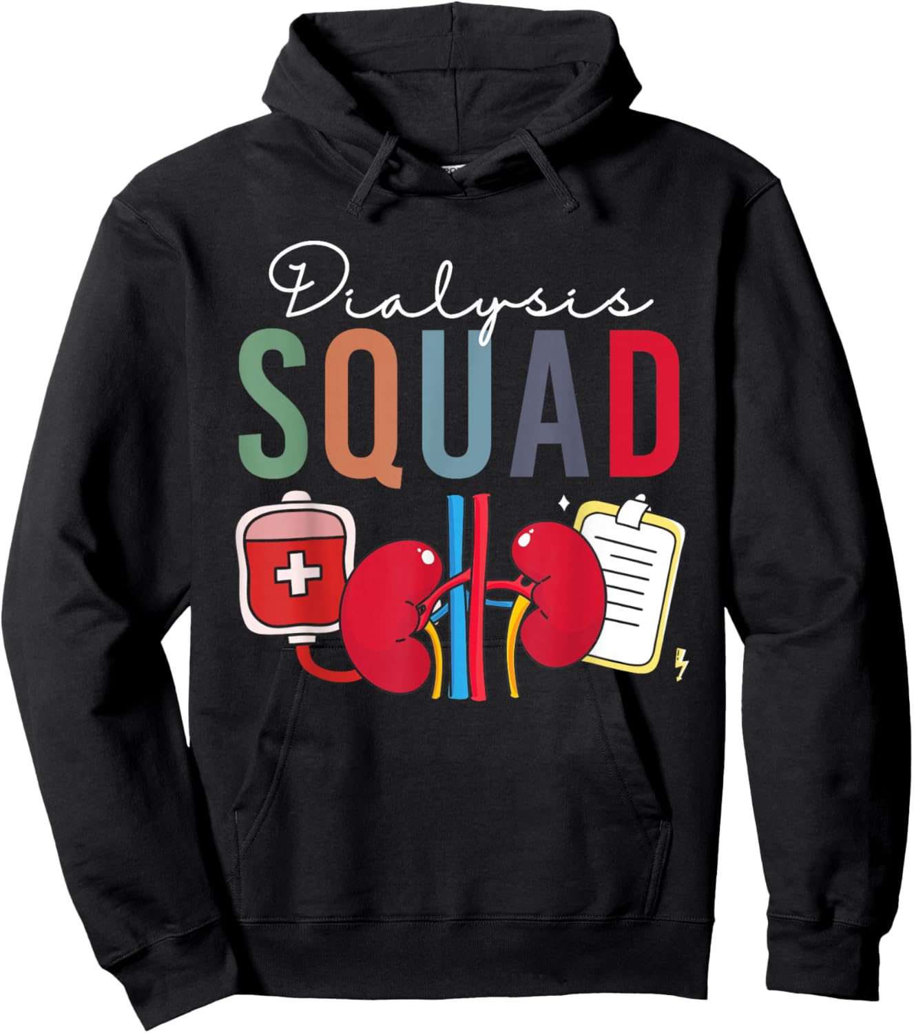 Vintage Dialysis Squad Nephrology Dialysis Technician Nurse Hoodie - Hoodie | Black