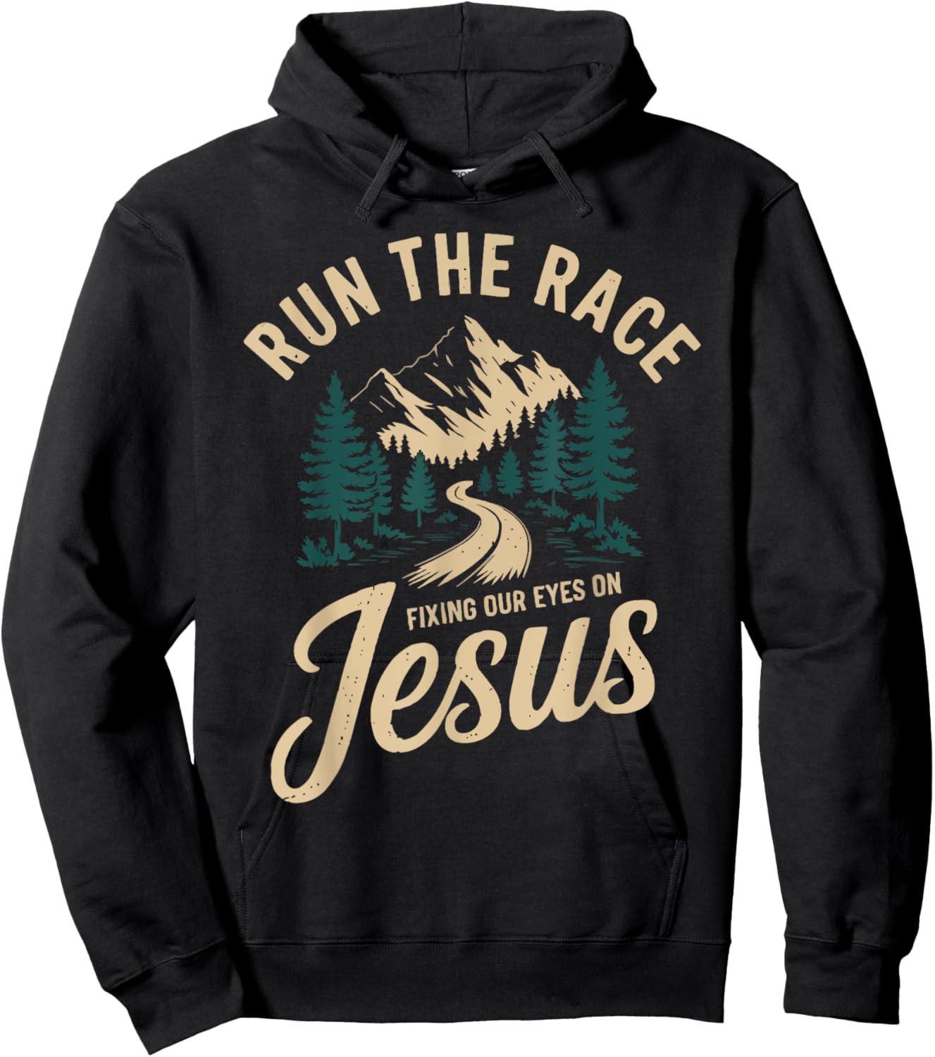 Running Jesus Christ Religion Christian Runner Christianity Hoodie - Hoodie | Black