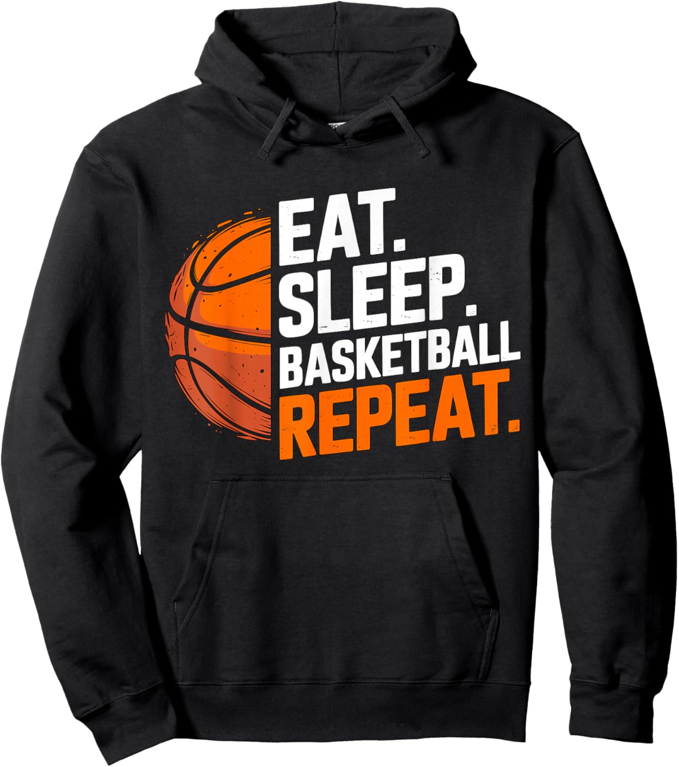 Eat Sleep Basketball Repeat Hoodie - Hoodie | Black