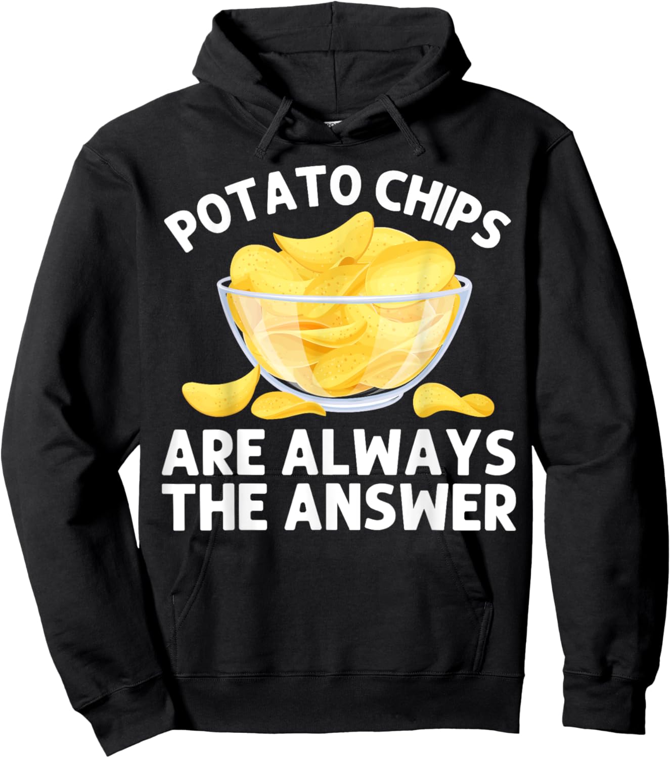 Funny Potato Chips Art Women Kids Bag Of Chips Lover Hoodie - Hoodie | Black