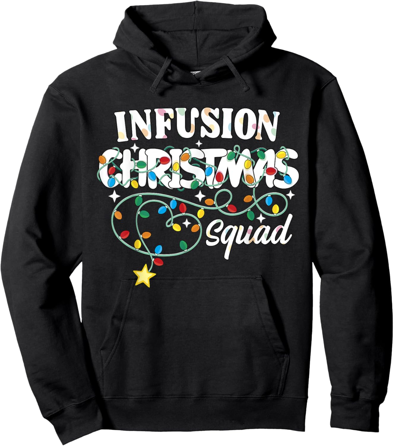 Infusion Christmas Squad CNA NP IV Therapy Nurse Techs Hoodie - Hoodie | Black