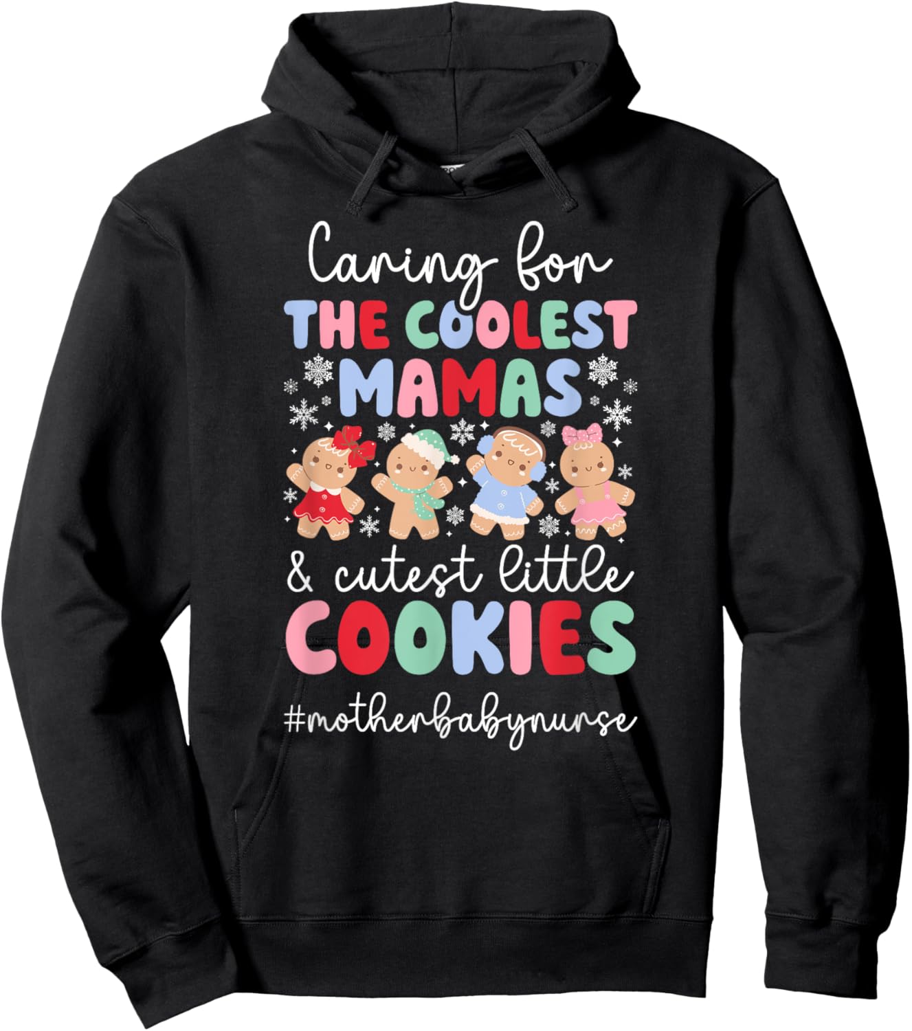 Little Cookies Mother Baby Nurse Christmas Mom Baby Nurse Hoodie - Hoodie | Black