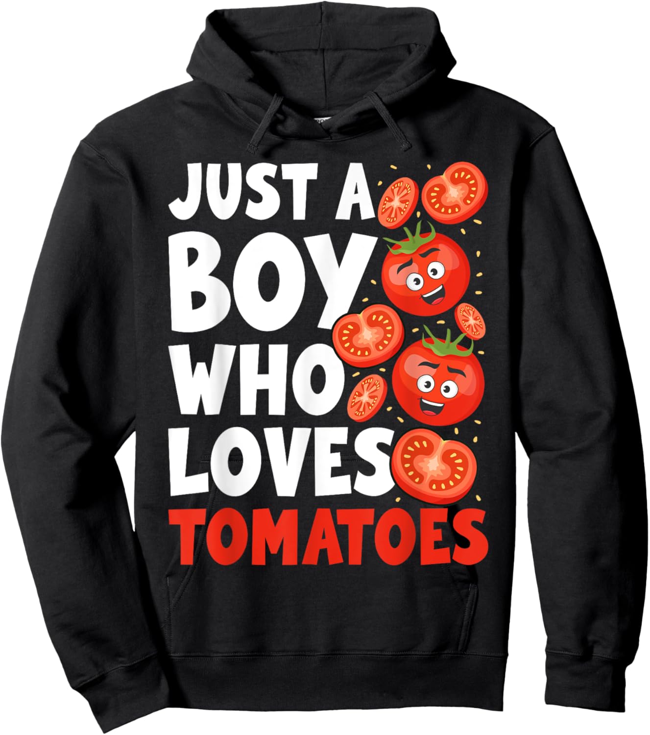 Just a Boy Who Loves Tomatoes Hoodie - Hoodie | Black