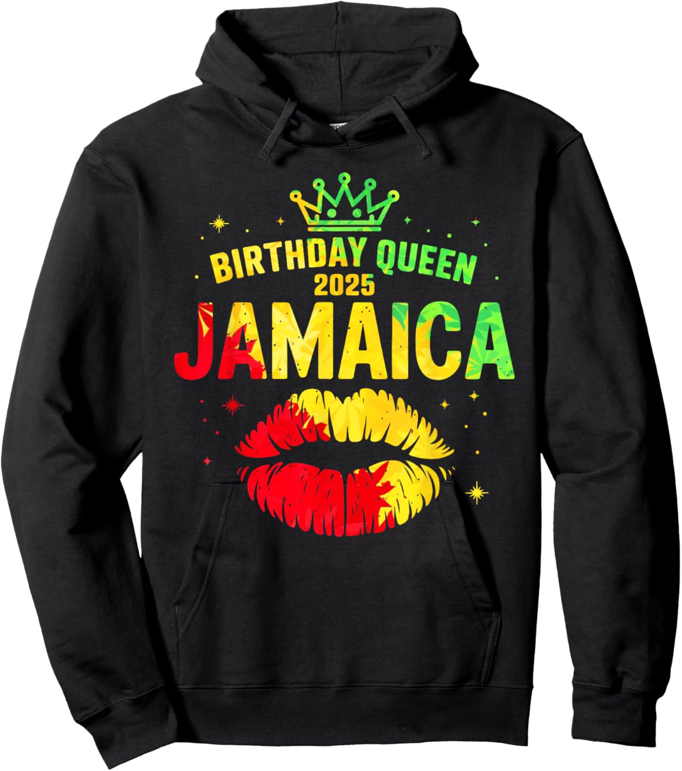 Birthday Crew Jamaica Trip 2025 Lips Bday Party Women Girls Hoodie - Hoodie | Black