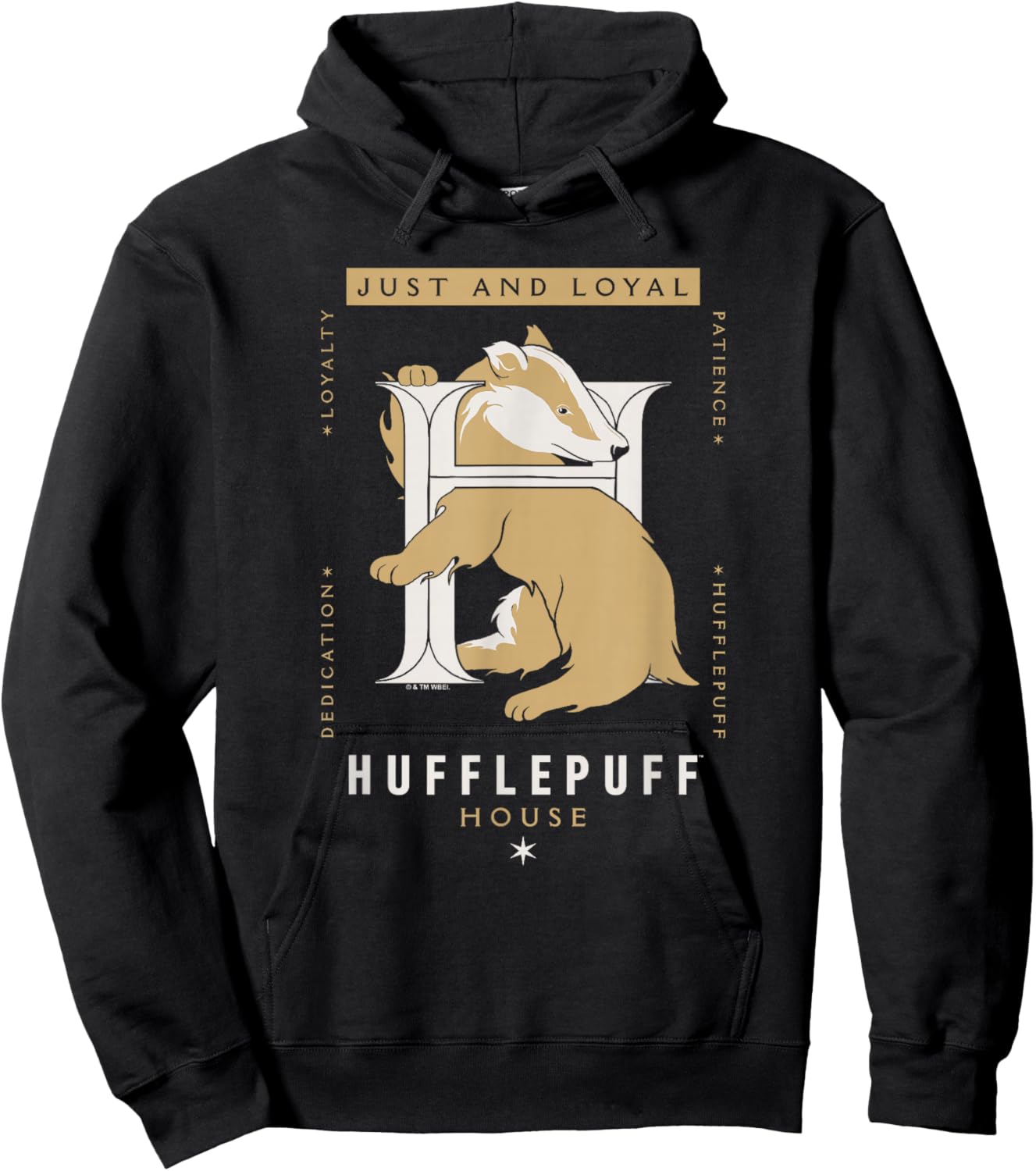 Harry Potter Hufflepuff Just and Loyal Hoodie - Hoodie | Black