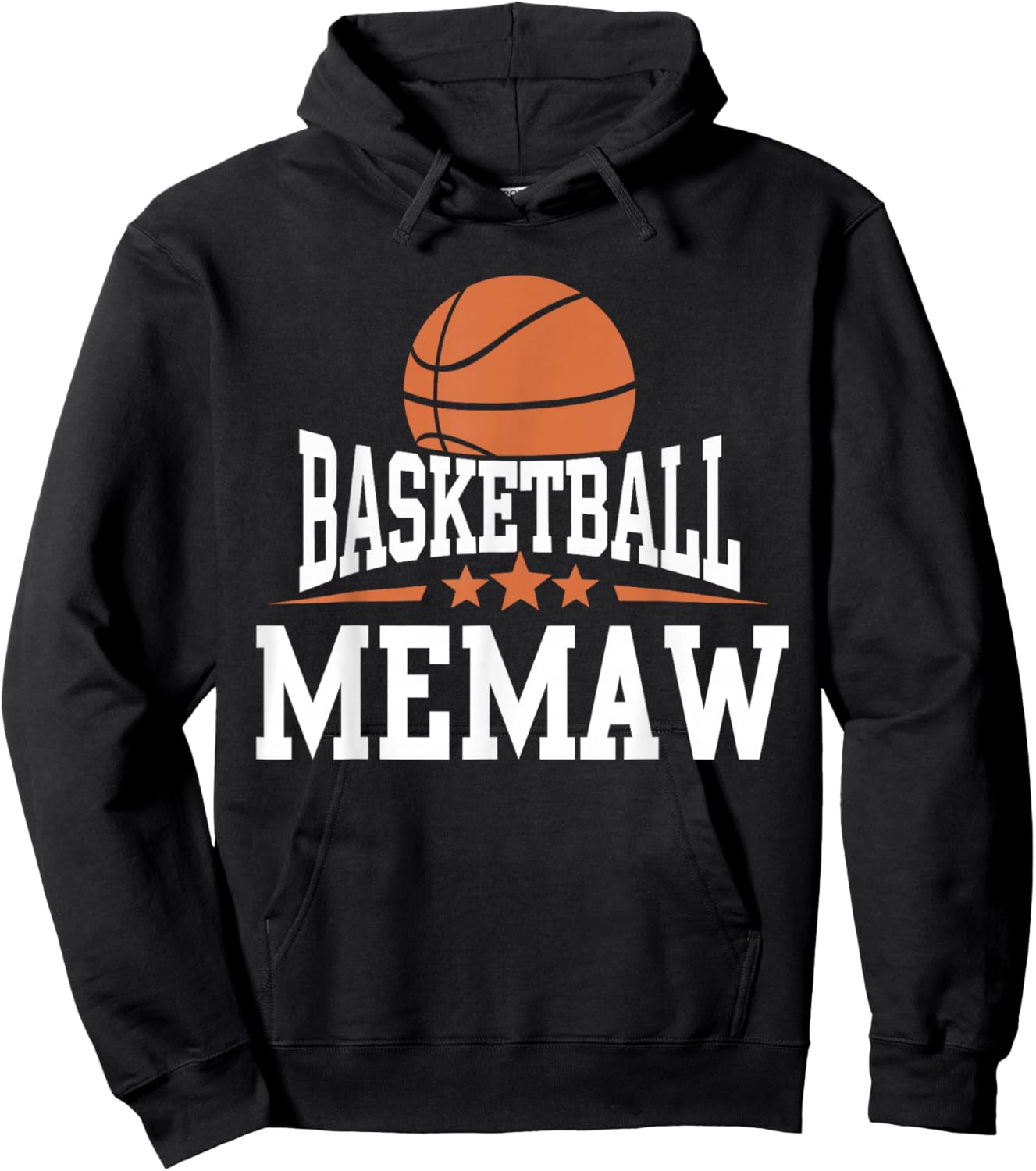 Basketball Memaw Sports Family Matching Basketball Hoodie - Hoodie | Black