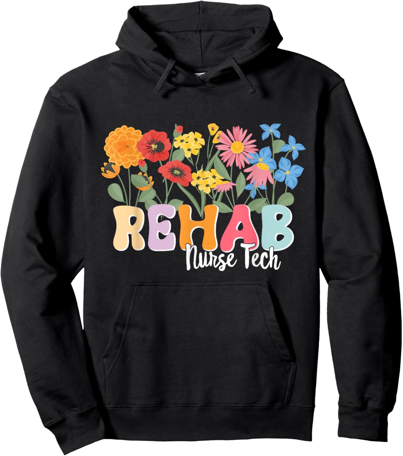 Rehab Nursing Tech Rehabilitation Rehab Nurse Tech Hoodie - Hoodie | Black