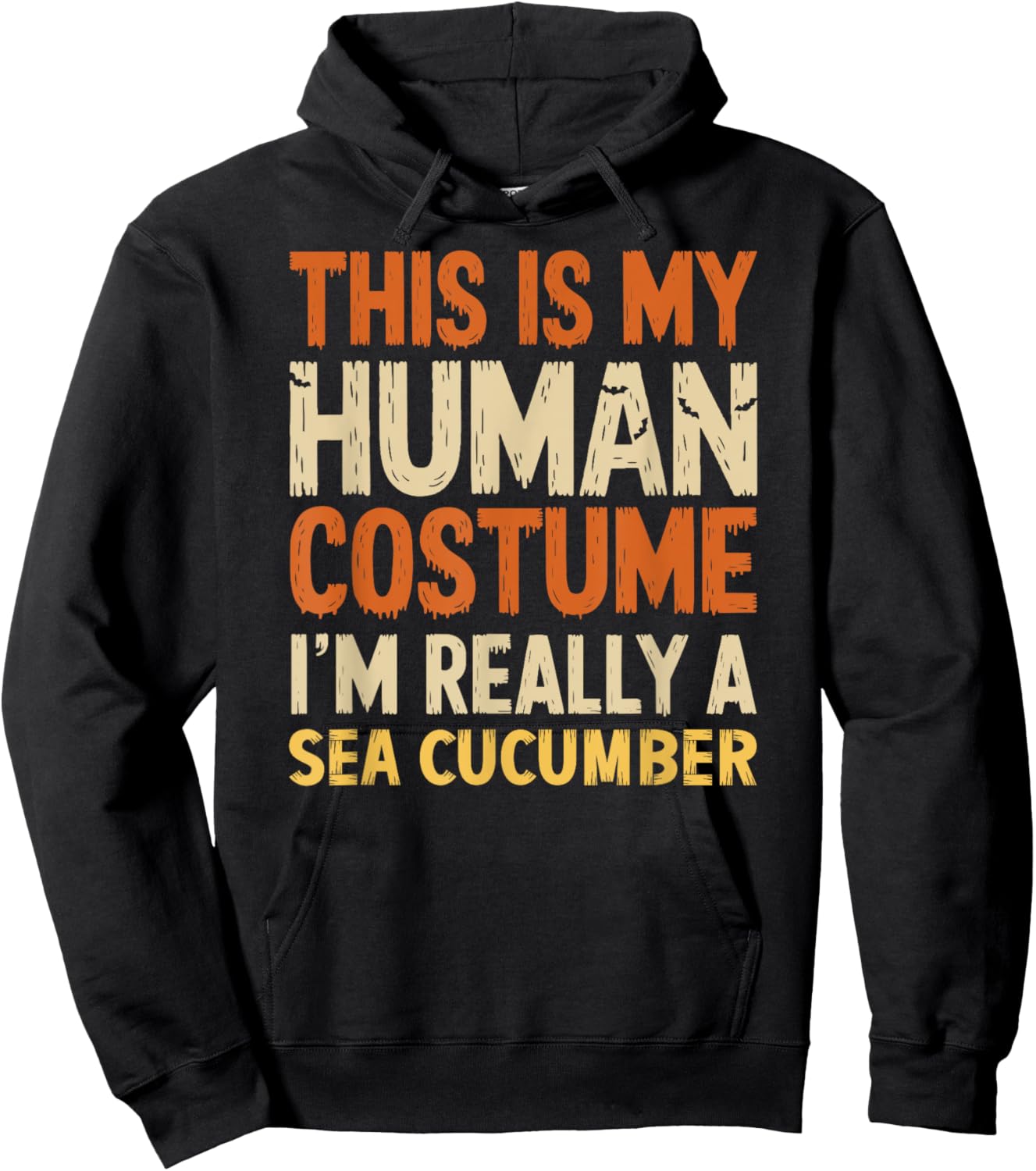 This Is My Human Costume I'm Really Sea Cucumber Halloween Hoodie - Hoodie | Black