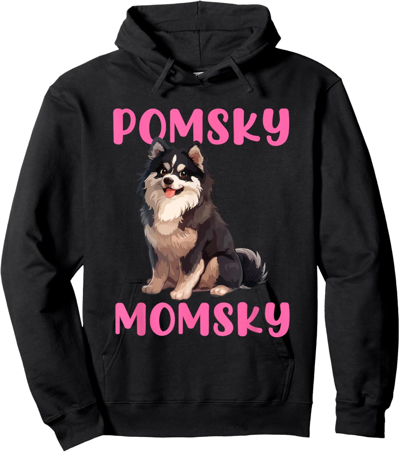 Pomsky momsky dog Men Women Kids Hoodie - Hoodie | Black
