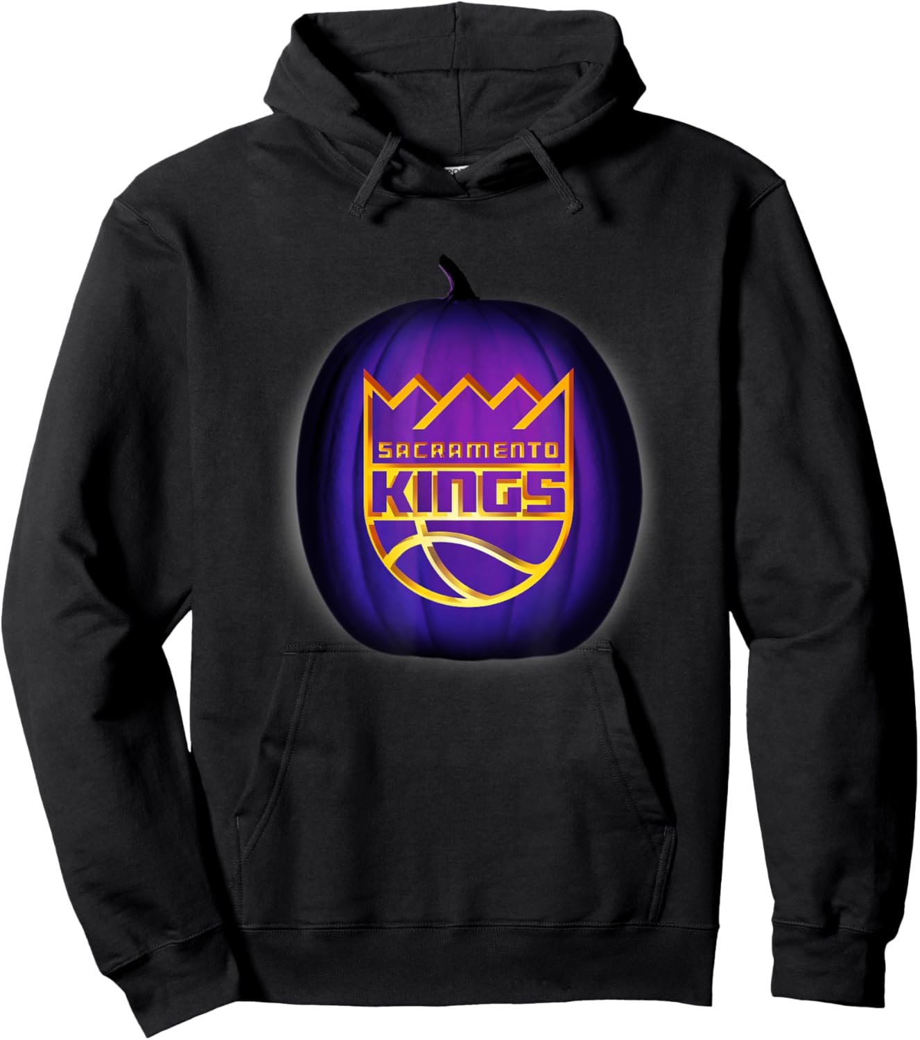 NBA Sacramento Kings Halloween Glow Pumpkin Hoodie - Hoodie | Black