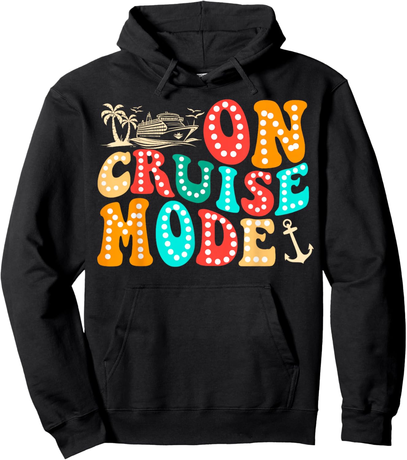 On Cruise Mode 2025 Ship Vacation Trip Family Matching Hoodie - Hoodie | Black