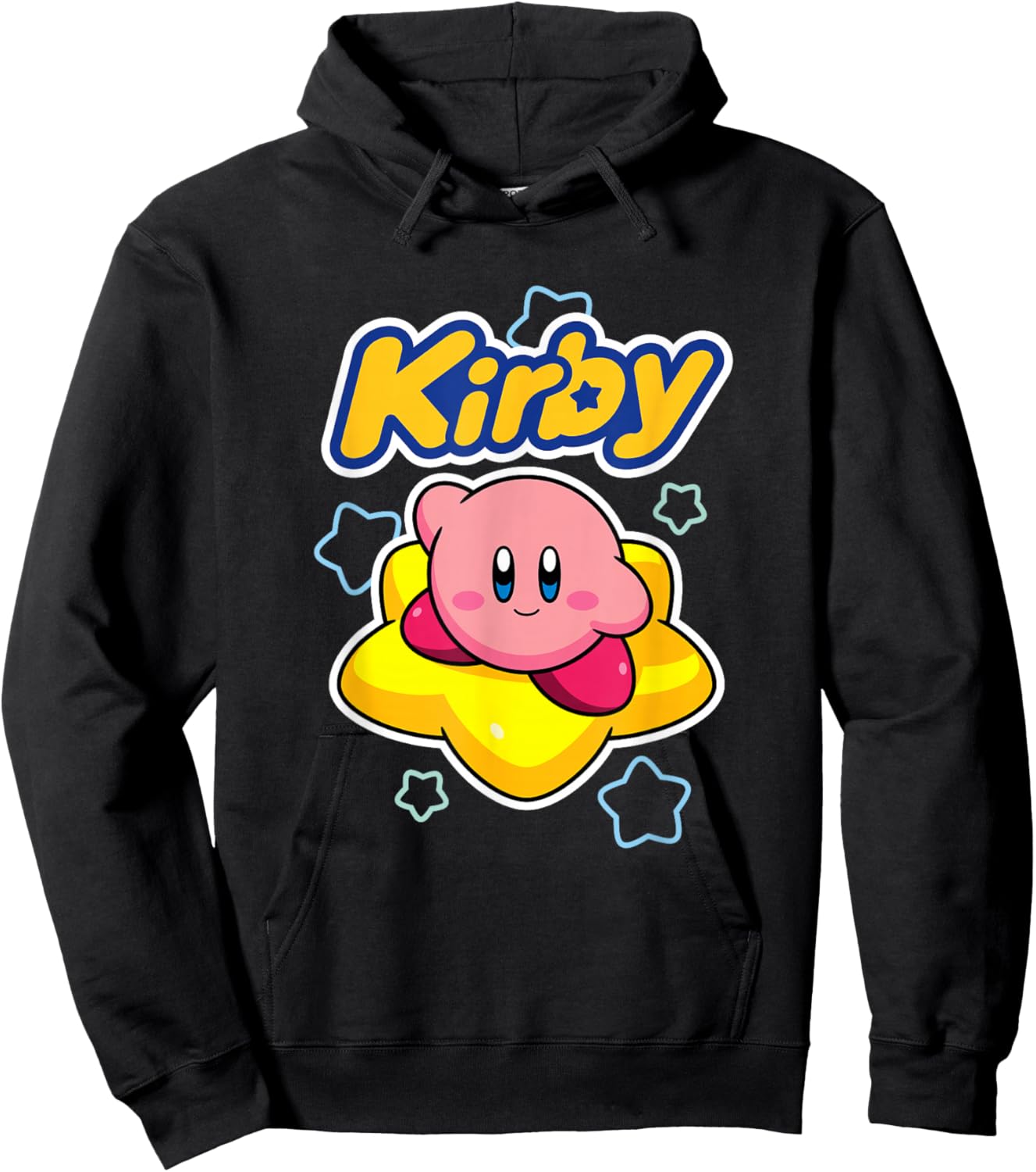 Kirby Nintendo Big Star Surfing Portrait Hoodie - Hoodie | Black