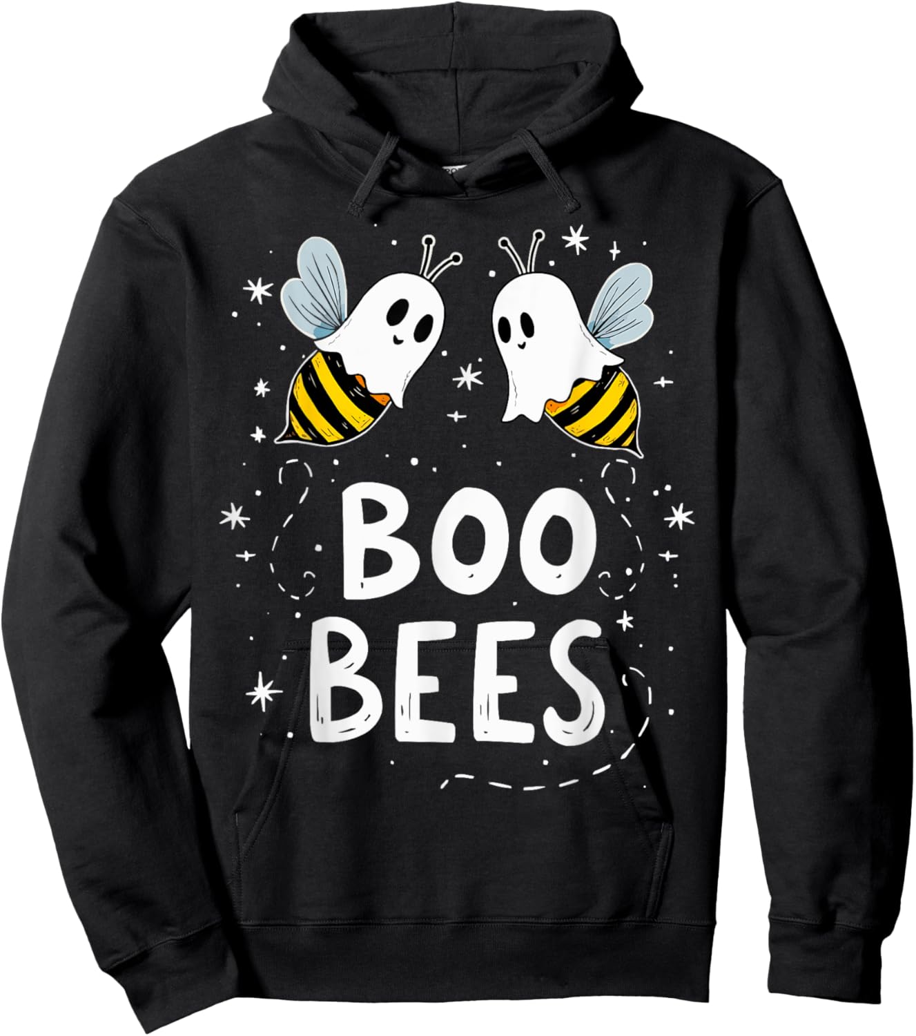Funny Boo Bees Boobs Ghost Bee Last Minute Halloween Costume Hoodie - Hoodie | Black