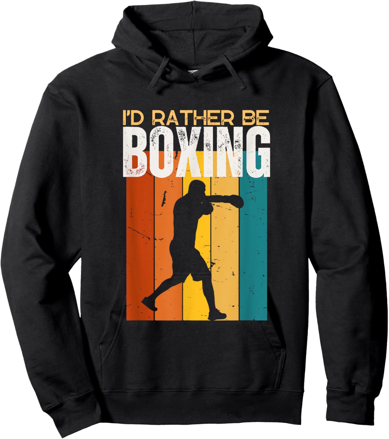 I'd Rather Be Boxing Funny Boxer Hoodie - Hoodie | Black