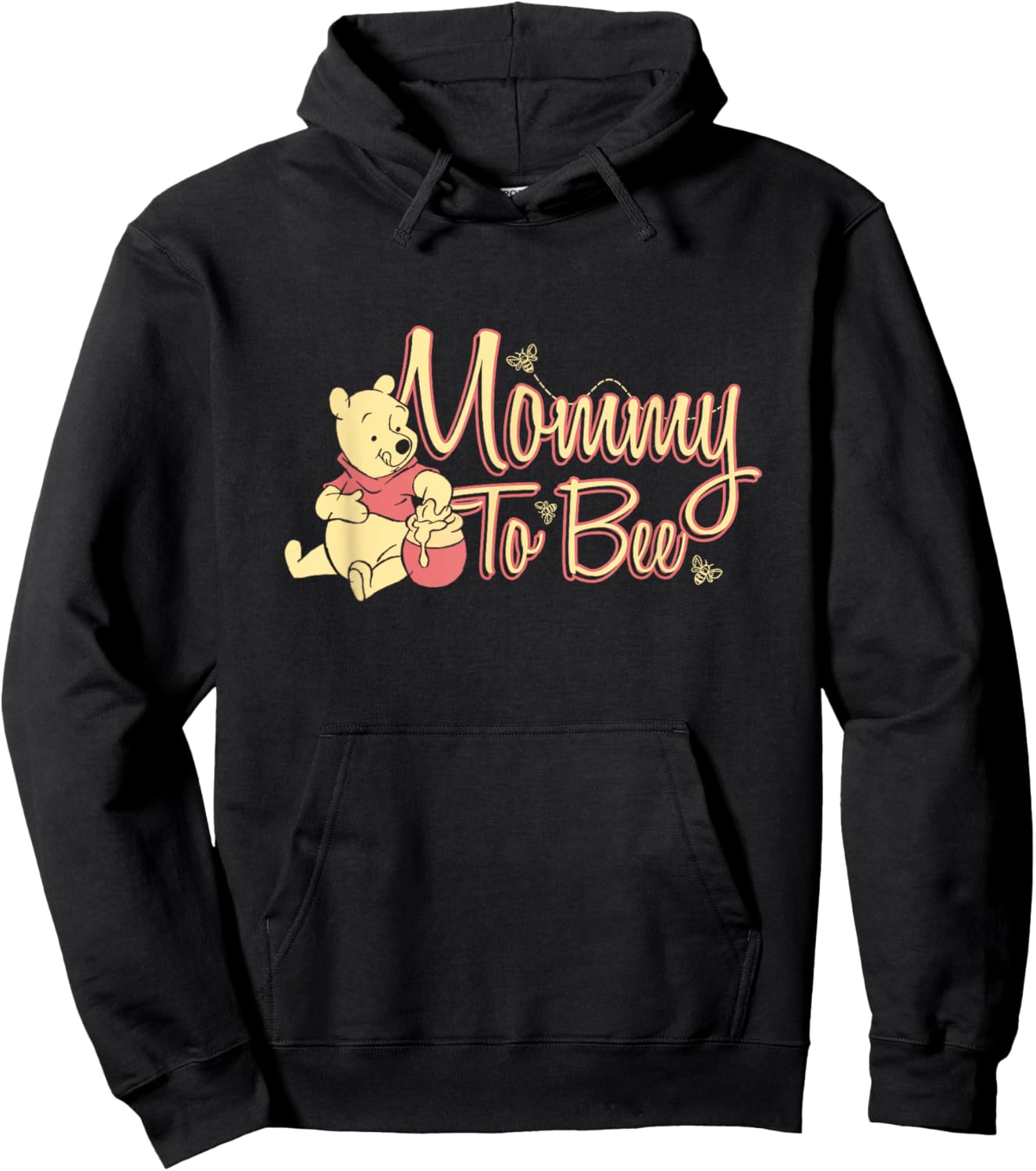 Disney Winnie the Pooh Mommy To Bee Cute Pooh Chets Logo Hoodie - Hoodie | Black