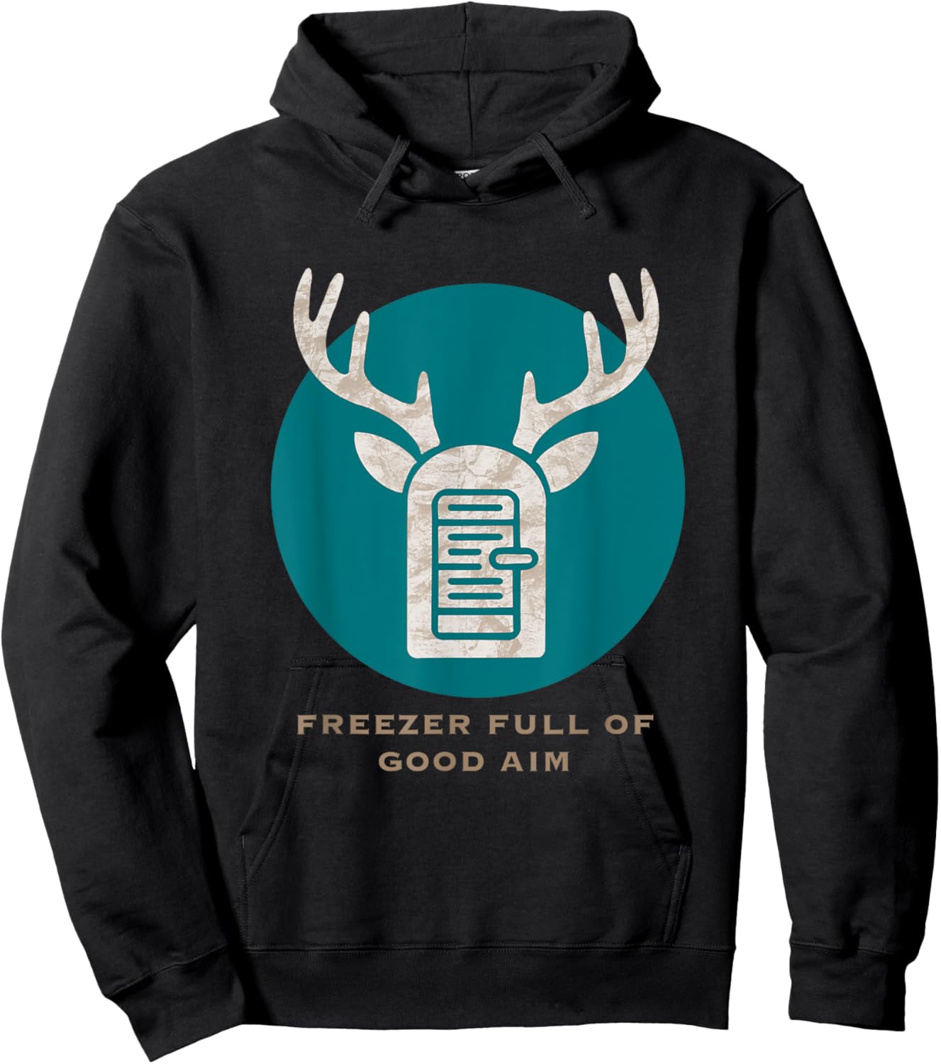 Freezer Full Of Good Aim Hunting Season Hunter Dad Deer Hoodie - Hoodie | Black