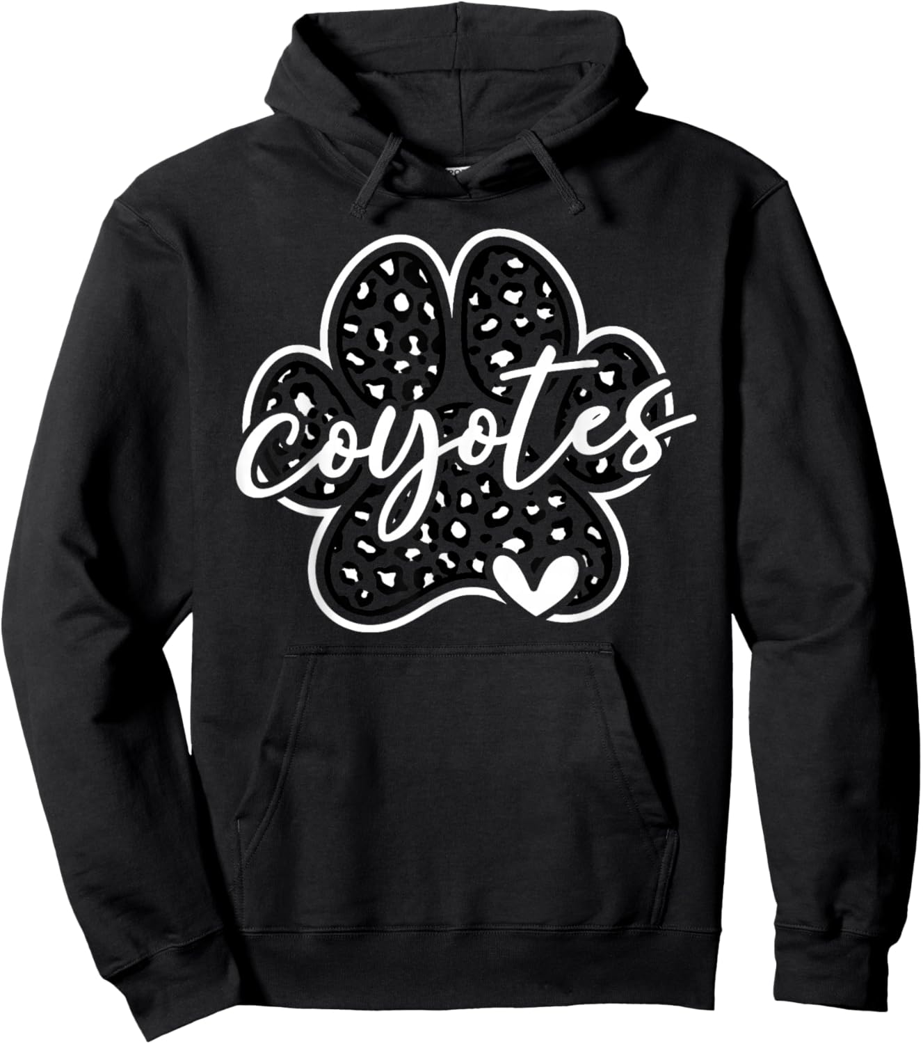 Vintage Coyotes Team Pride School Spirit Back To School Hoodie - Hoodie | Black