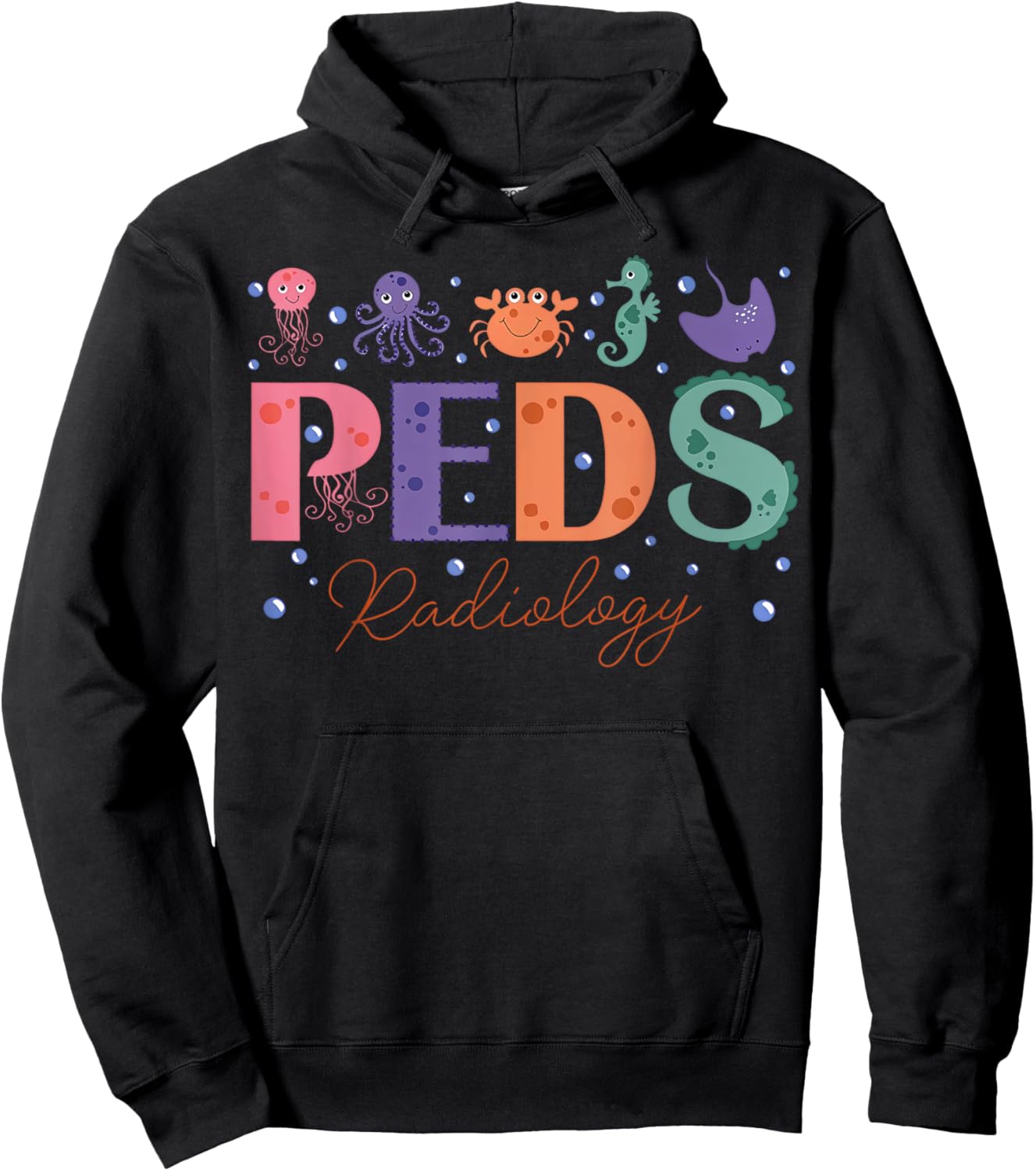 PEDS Radiology Sea Animal Pediatric Radiology PEDS X-ray Hoodie - Hoodie | Black