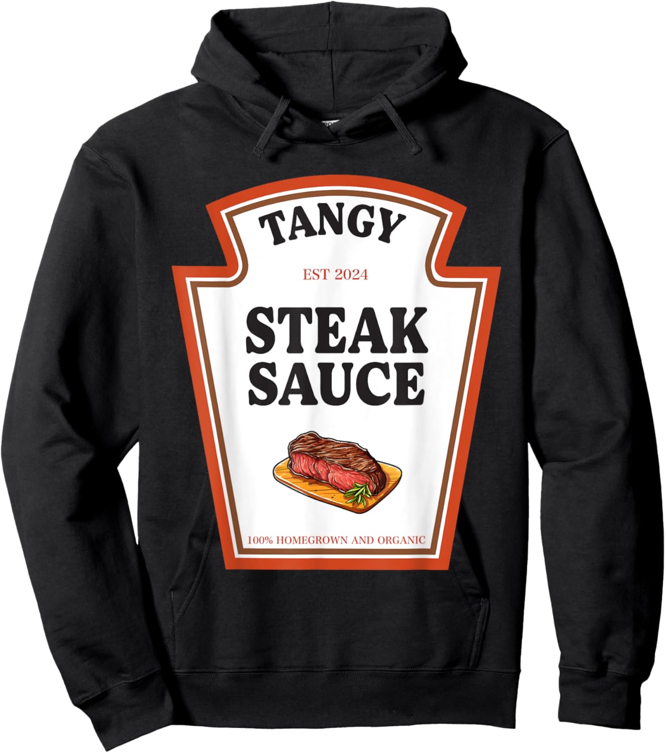 Tangy Steak Sauce Condiment Costume Party Matching Hoodie - Hoodie | Black