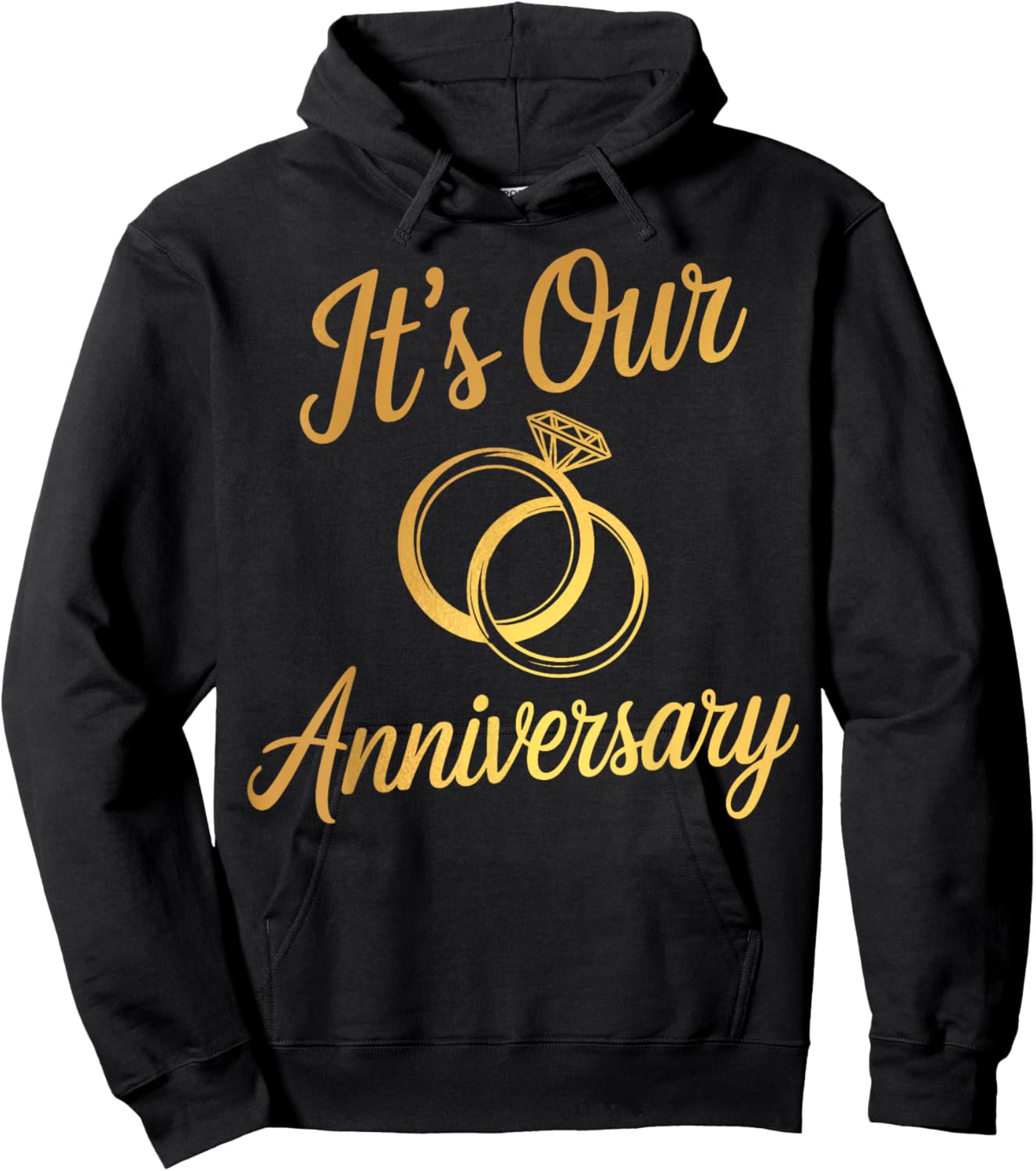 It's Our Anniversary Shirts for Married Couples Husband Wife Hoodie - Hoodie | Black