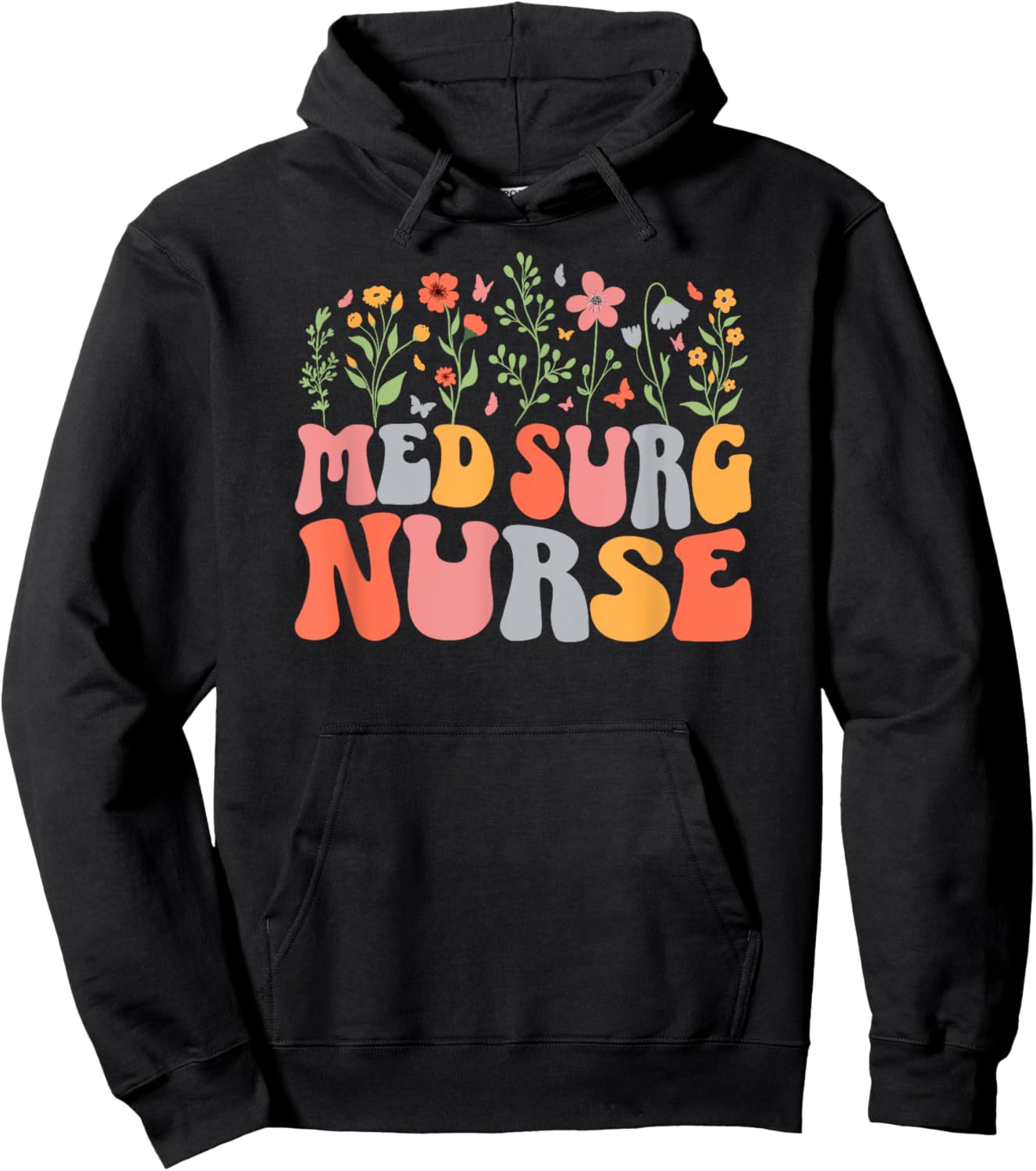 Med Surg Nurse Groovy Medical Surgical Nurse Hoodie - Hoodie | Black