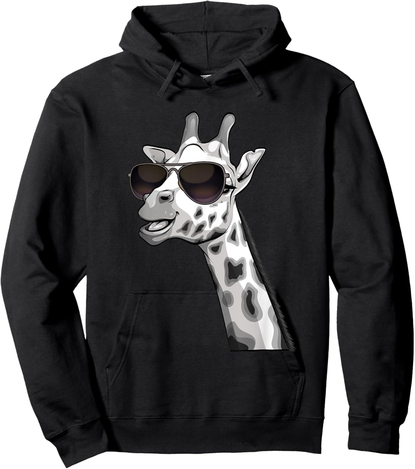 Best Giraffe Art Women Adult Giraffe Print Giraffe Hoodie - Hoodie | Black