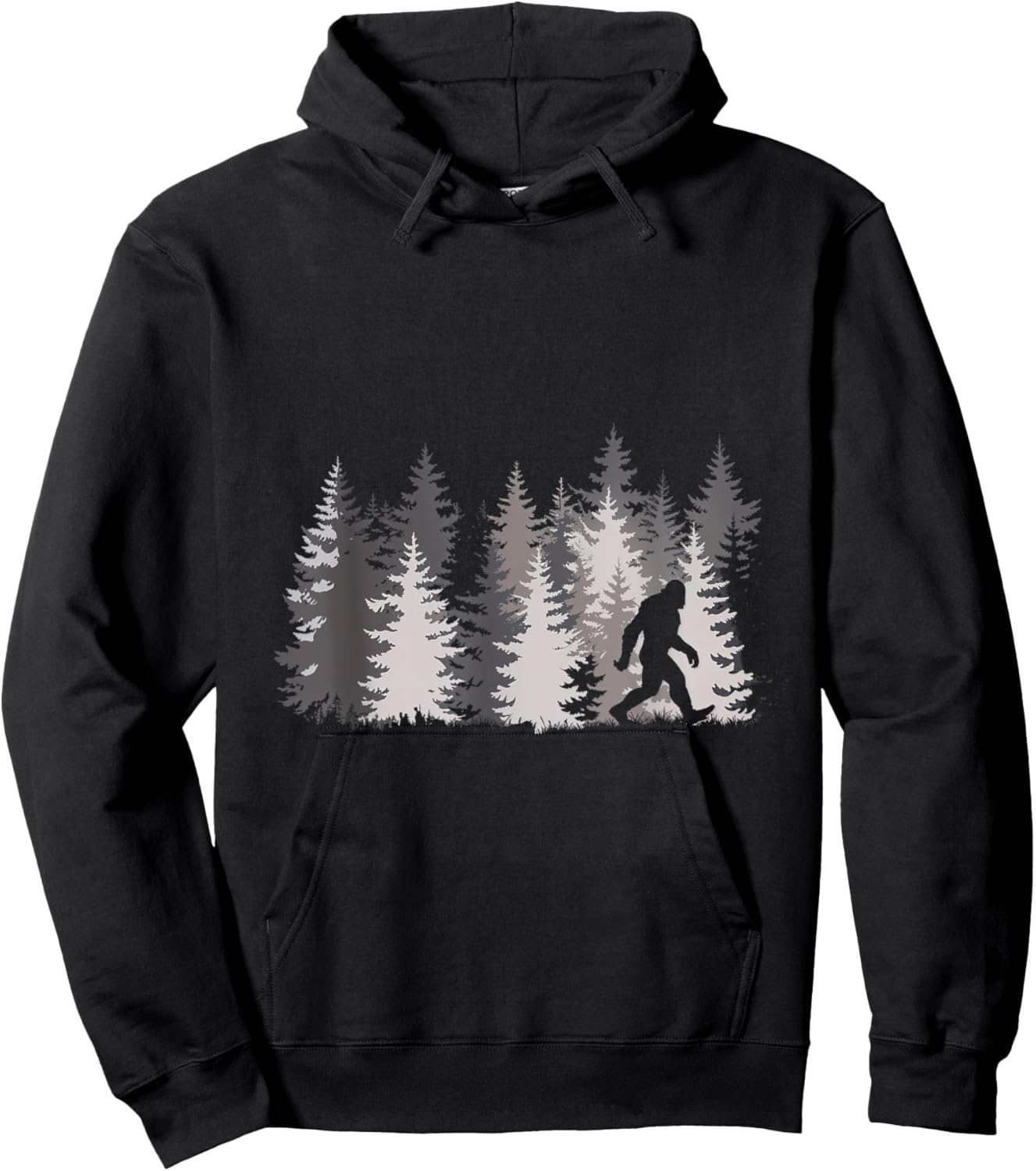 Sasquatch Forest Legend Nature Hoodie - Hoodie | Black