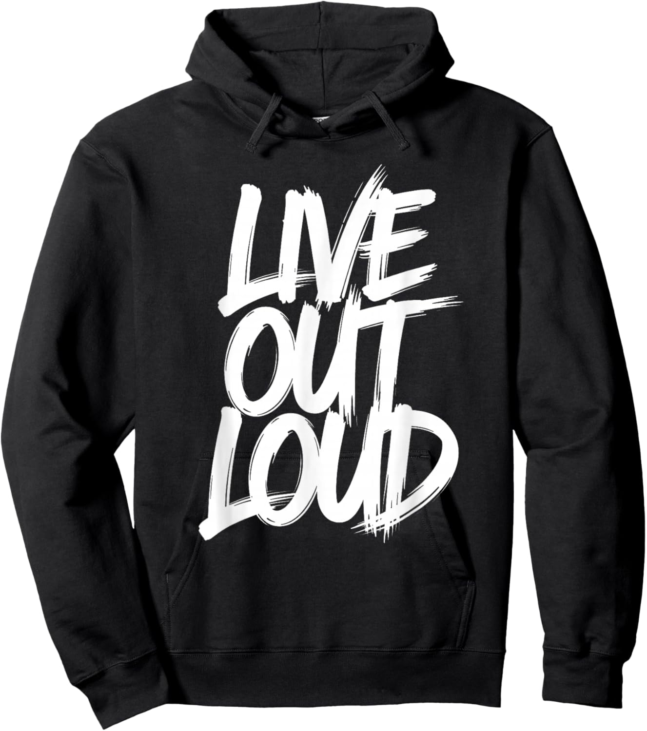 Live Love Out Loud Motivational Inspirational Men Women Hoodie - Hoodie | Black