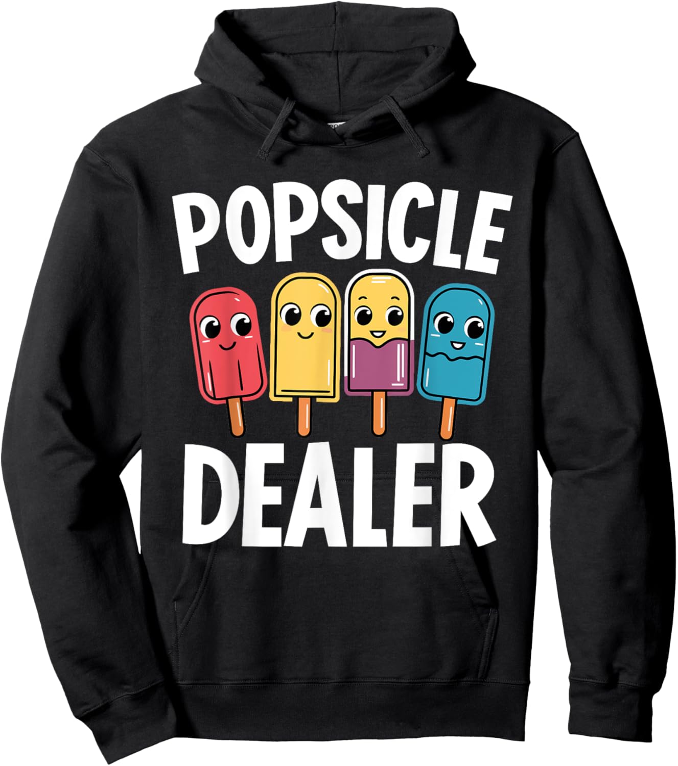 Popsicle Dealer Funny Popsicle Lolly Ice Cream Gelato Lover Hoodie - Hoodie | Black