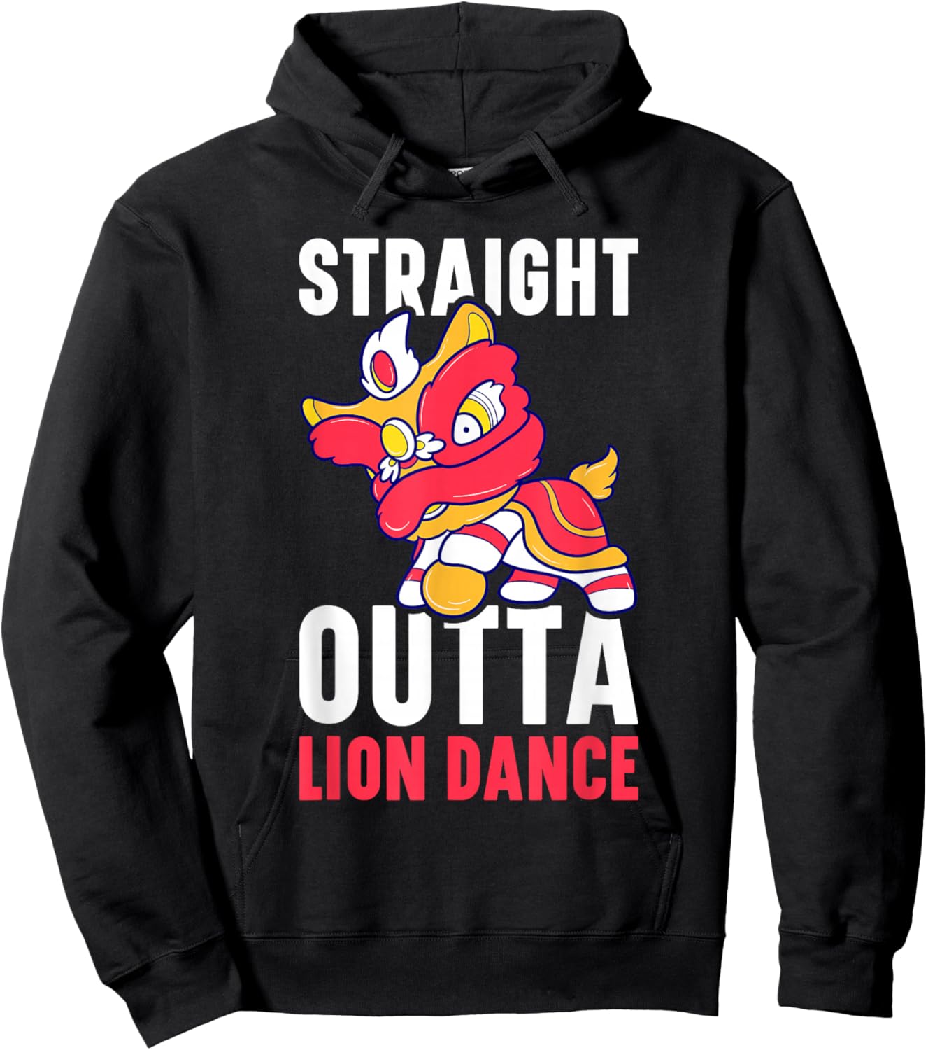 Lion Dance Lunar New Year Chinese New Year Lion Dance Hoodie - Hoodie | Black