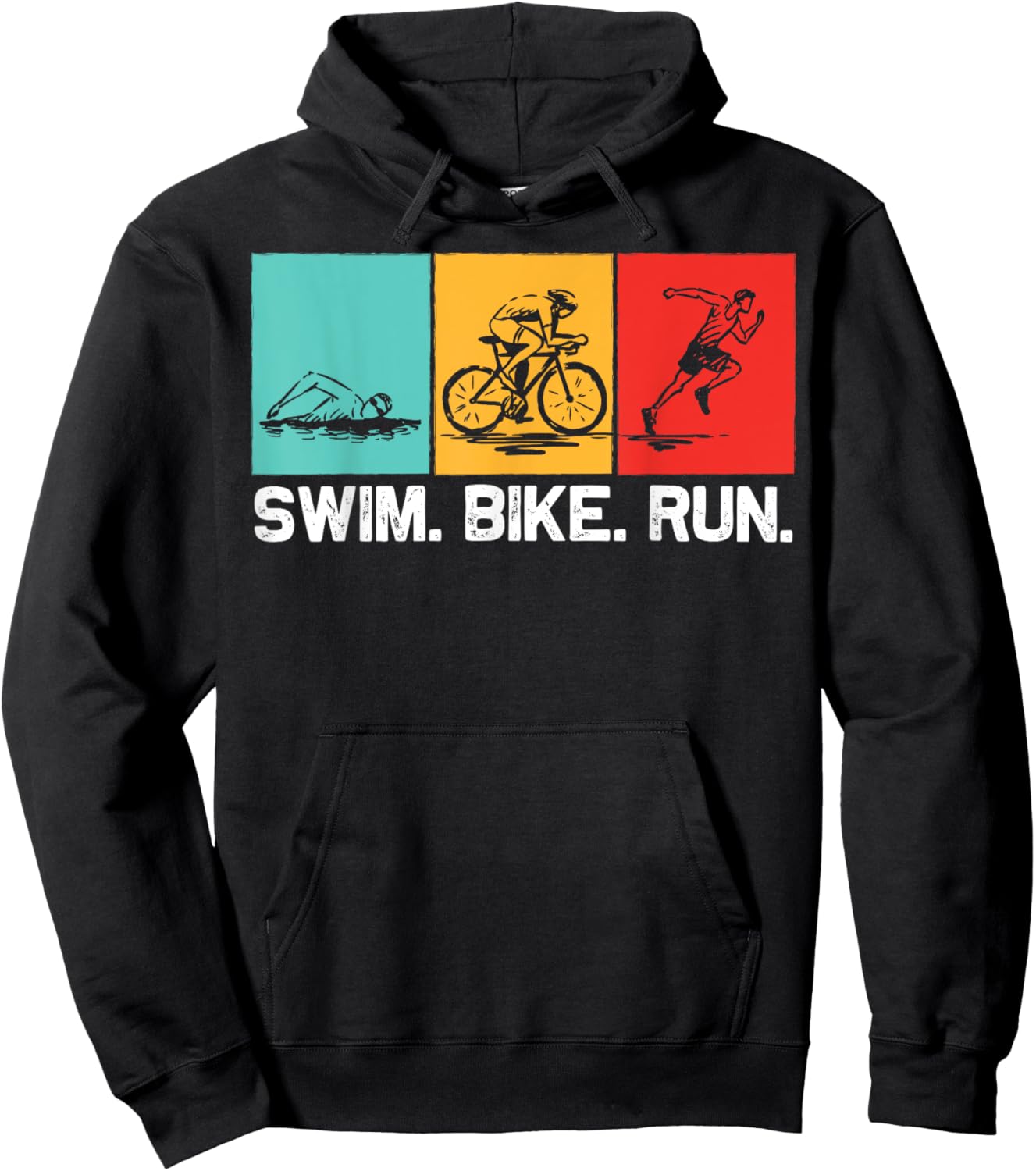 Cool Triathlon Women Swimming Running Swim Bike Run Hoodie - Hoodie | Black