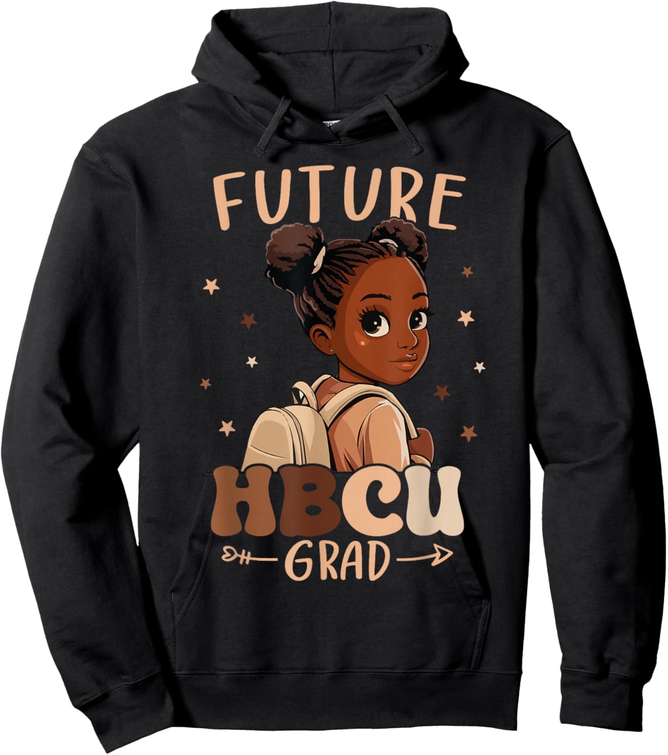 Future HBCU Grad kids Black Girl Afro Black History Month Hoodie - Hoodie | Black