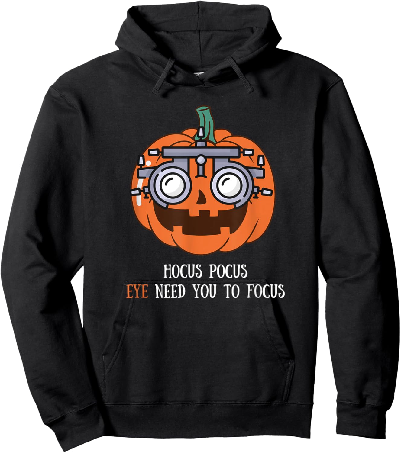 Hocus Focus Optometry Halloween Optometrist Eye Doctor Funny Hoodie - Hoodie | Black