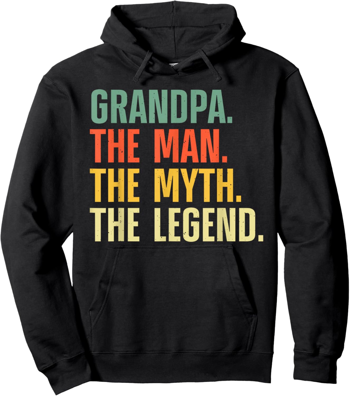 Grandpa Art For Grandfather Papa Papi From Grandkids Grandpa Hoodie - Hoodie | Black