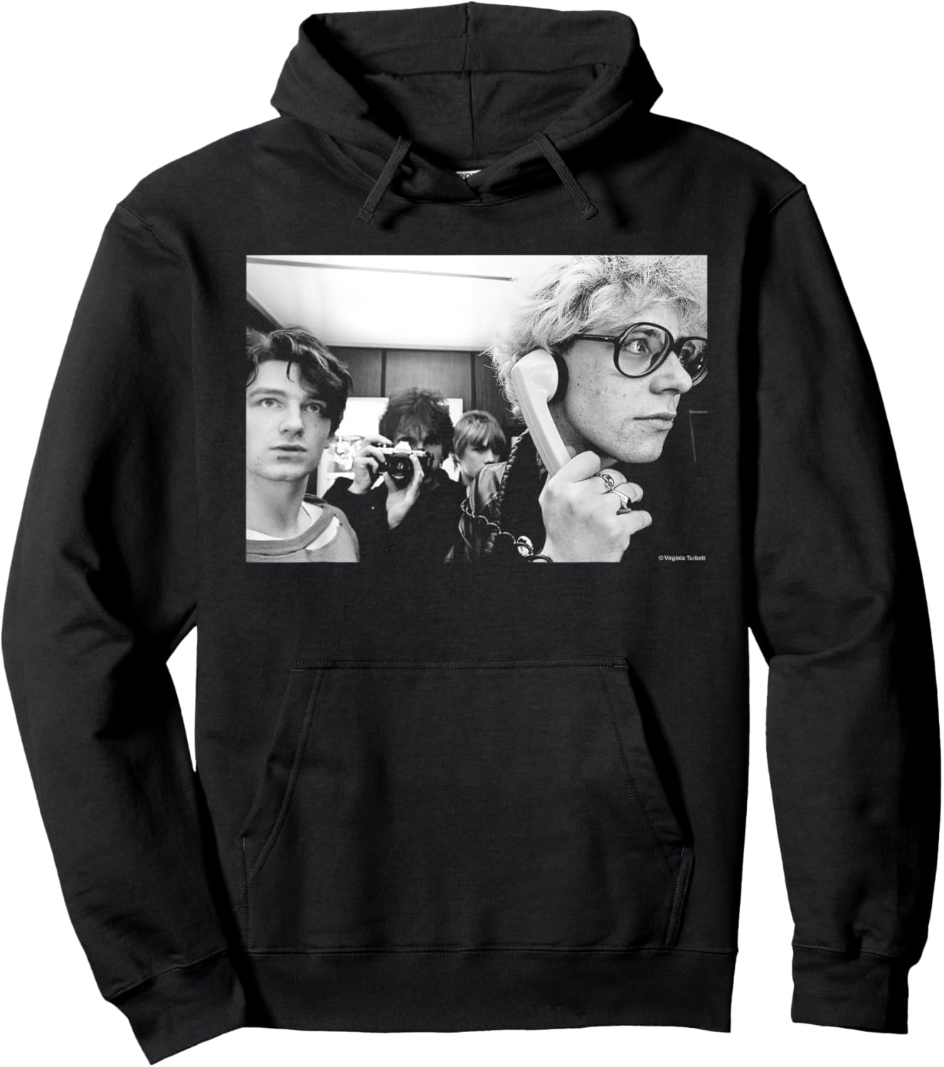 U2 Band Phone Photo 1980 By Virginia Turbett Hoodie - Hoodie | Black