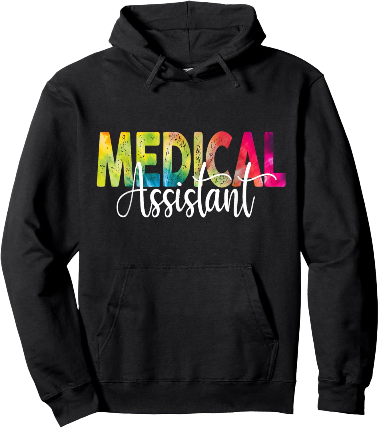 Medical Assistant Tie Dye Med Assistant Hoodie - Hoodie | Black