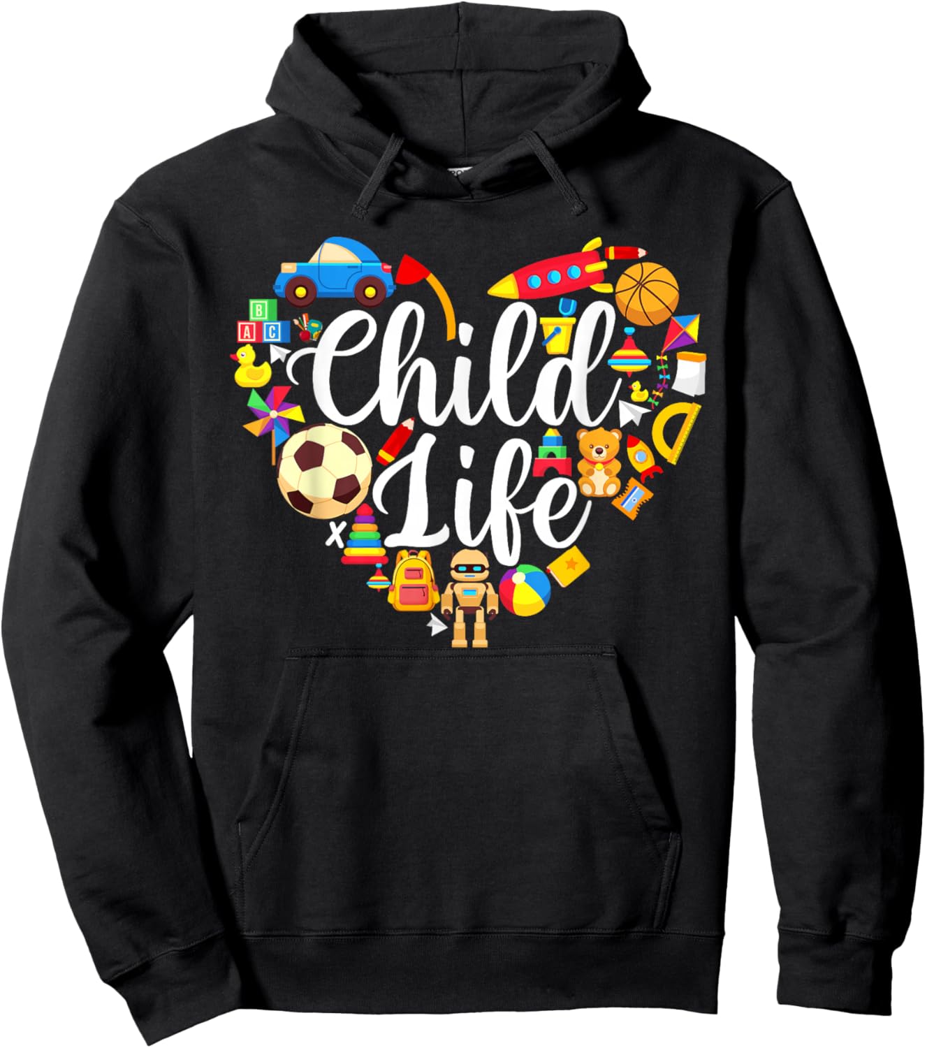 Retro Child Life Specialist Play Therapy Child Life Intern Hoodie - Hoodie | Black