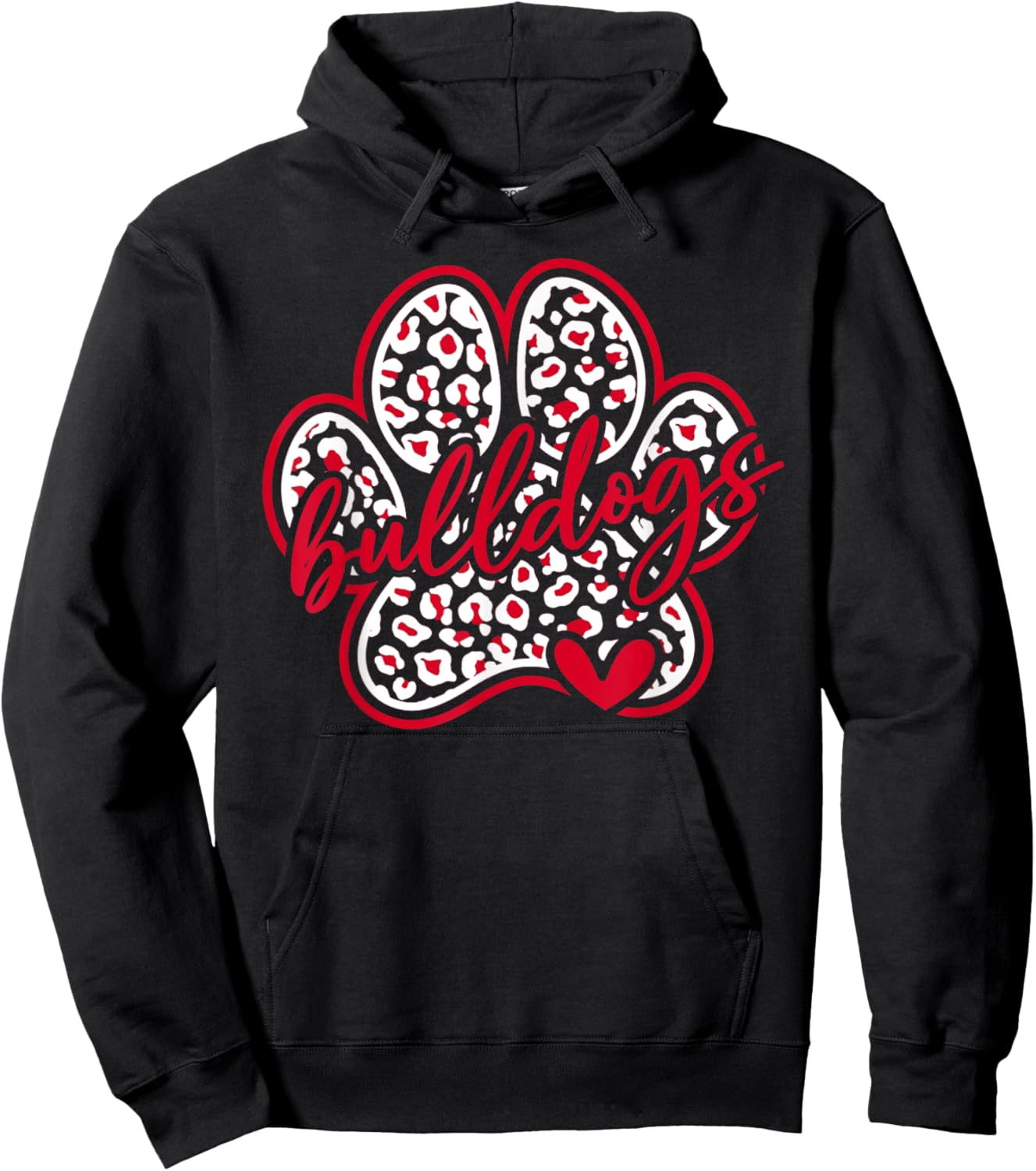 Vintage Go Dawgs Funny Bulldog School Spirit Back To School Hoodie - Hoodie | Black