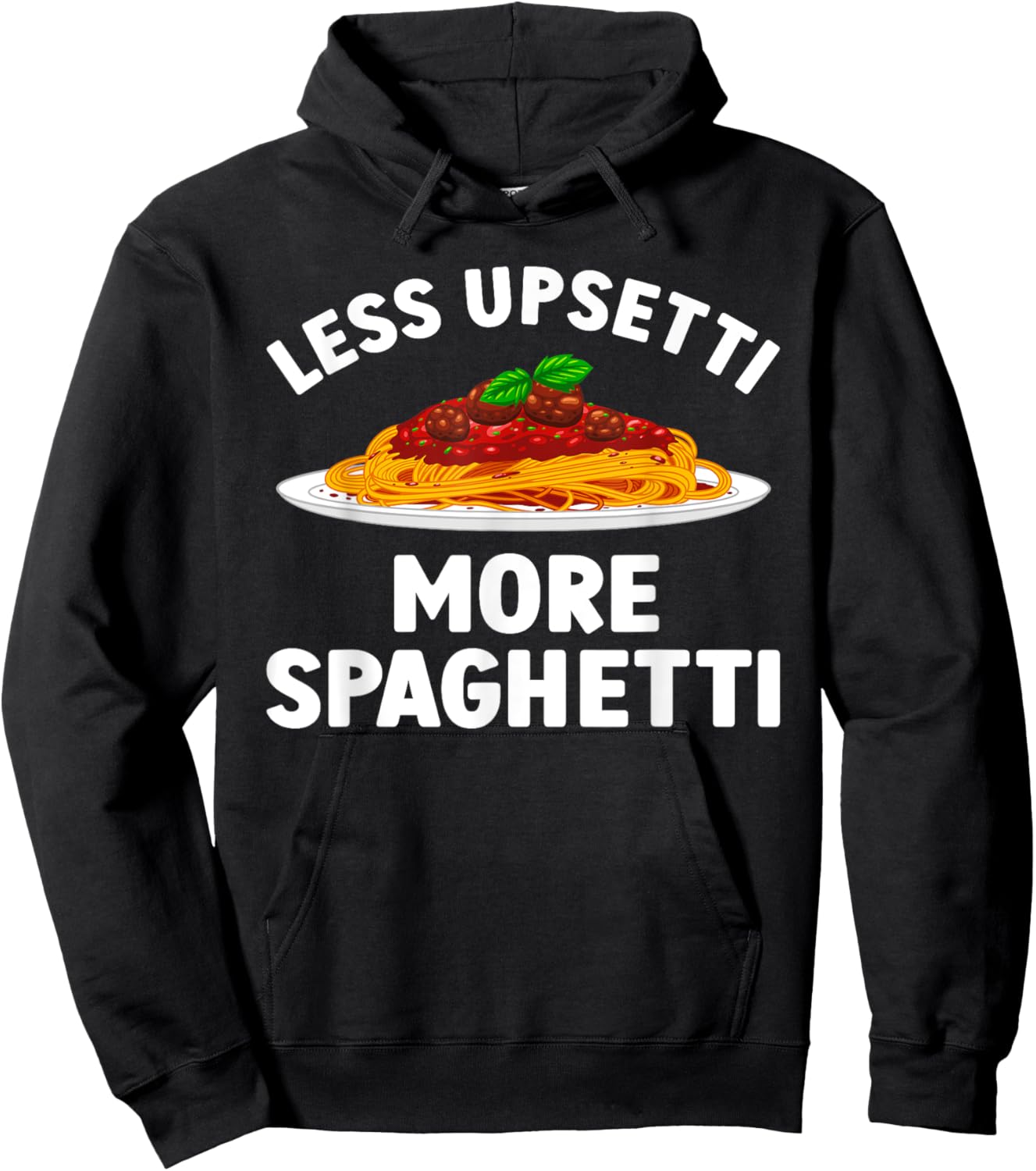 Spaghetti Art Women Meatballs Pasta Lover Spaghetti Hoodie - Hoodie | Black