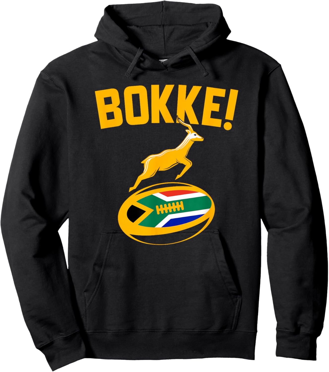 South African Flag Rugby Hoodie - Hoodie | Black