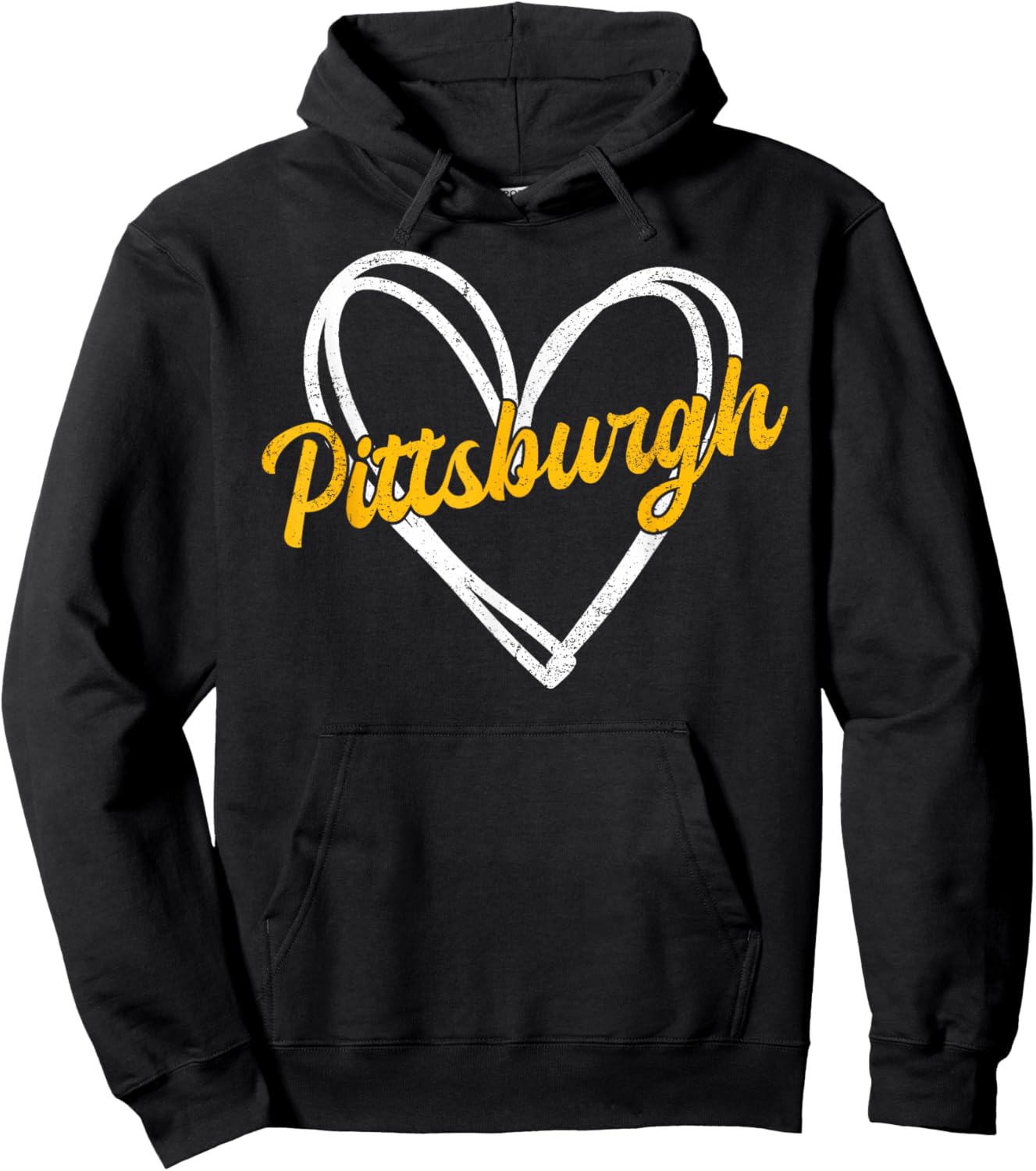 Pittsburgh Heart Man Woman Kid Men Women Hoodie - Hoodie | Black