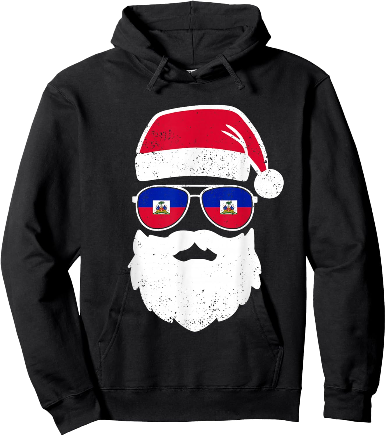 Funny Haitian Christmas Pajama Funny Haitian Matching Family Hoodie - Hoodie | Black