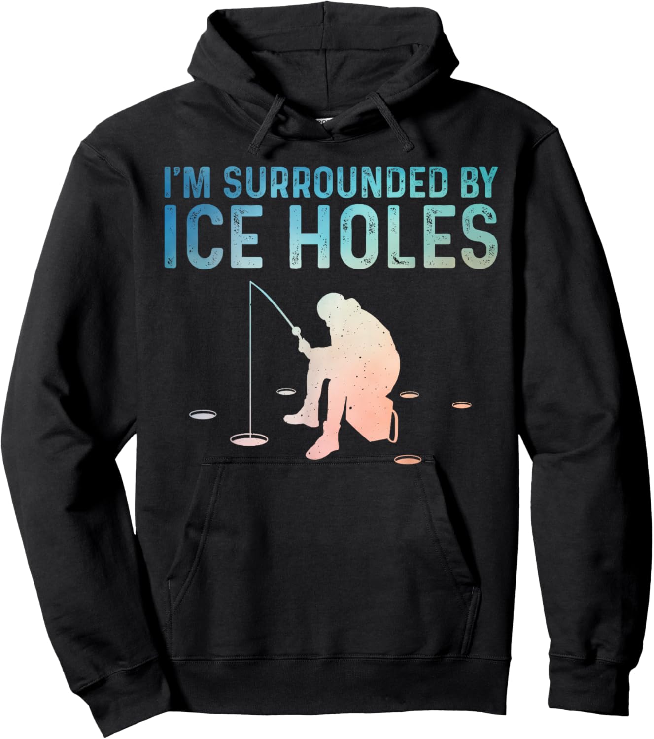 Funny Ice Fishing Novelty Women Ice Fishing Lover Hoodie - Hoodie | Black