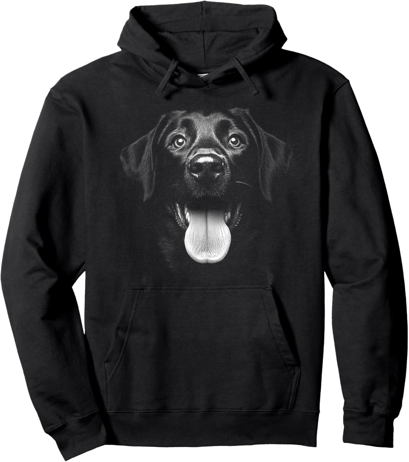 Cute Black Labrador Retriever Puppy Dog Face Lab Hoodie - Hoodie | Black