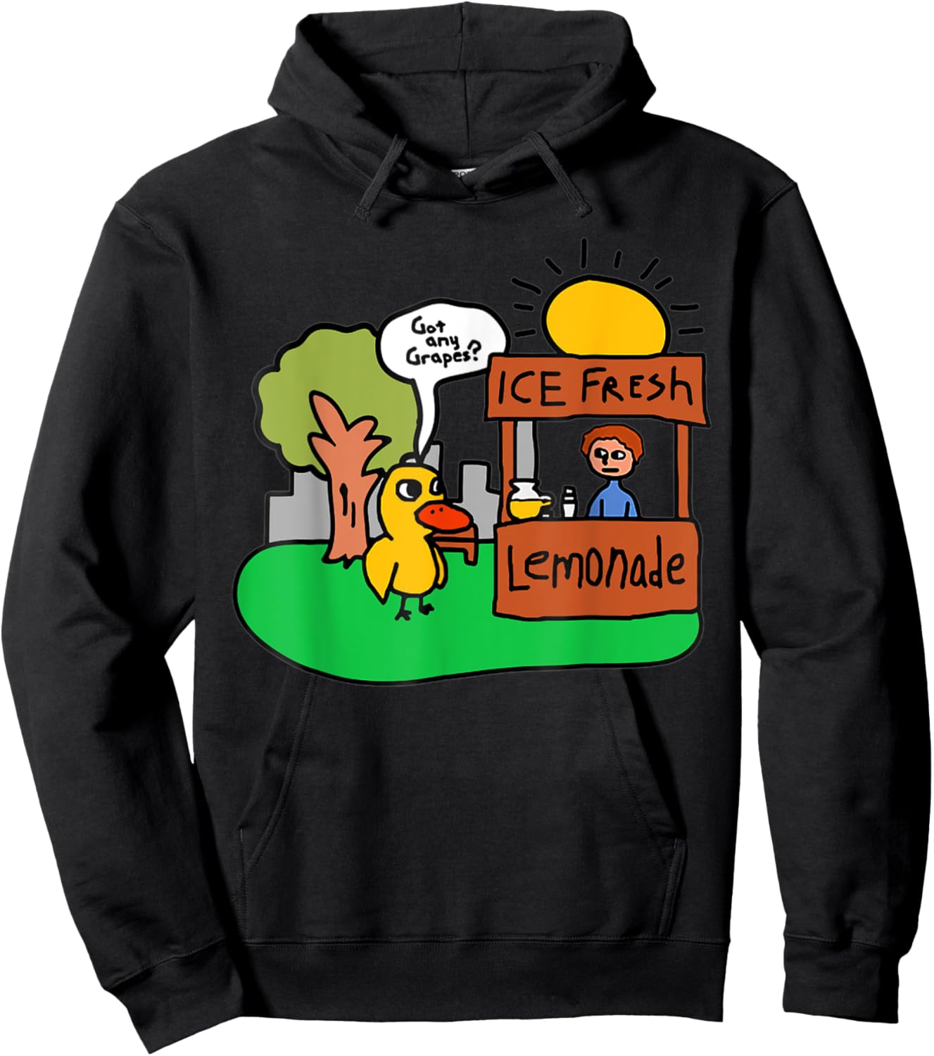 Ice Fresh Lemonade Got Any Grapes Duck Funny Gift Hoodie - Hoodie | Black