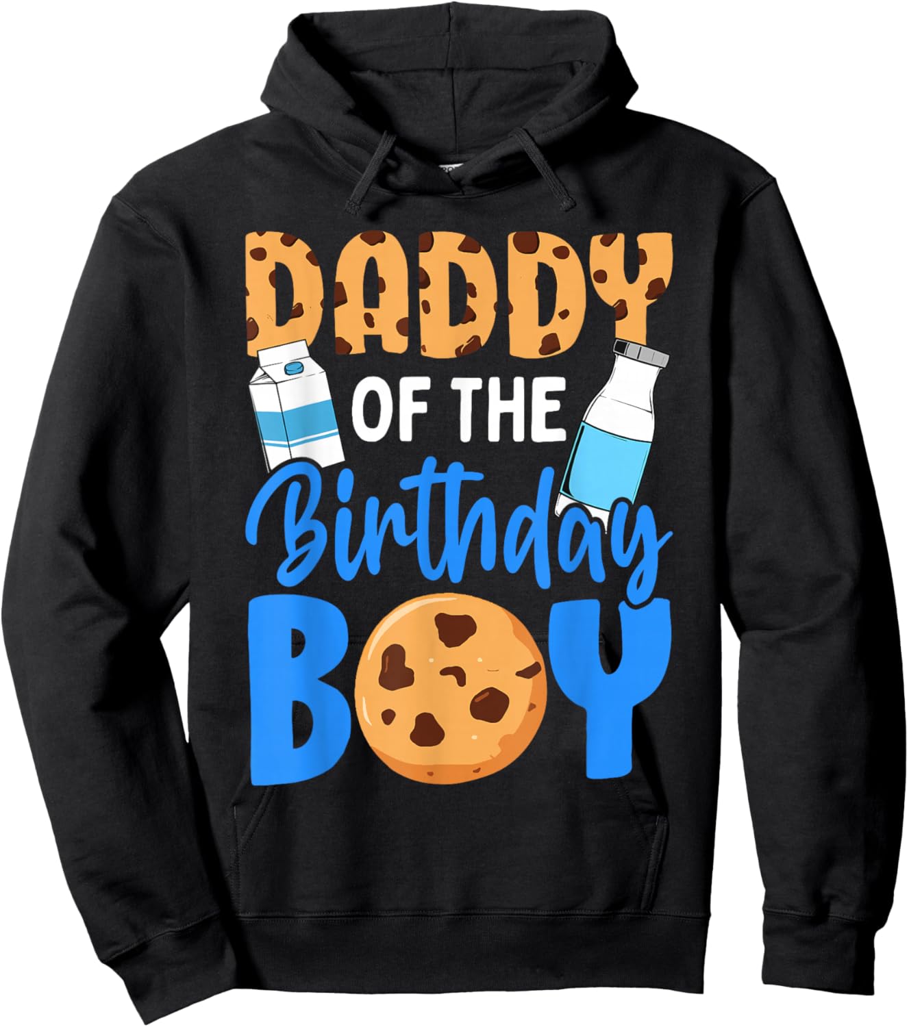 Daddy of the birthday boy Milk and Cookies 1st birthday Hoodie - Hoodie | Black