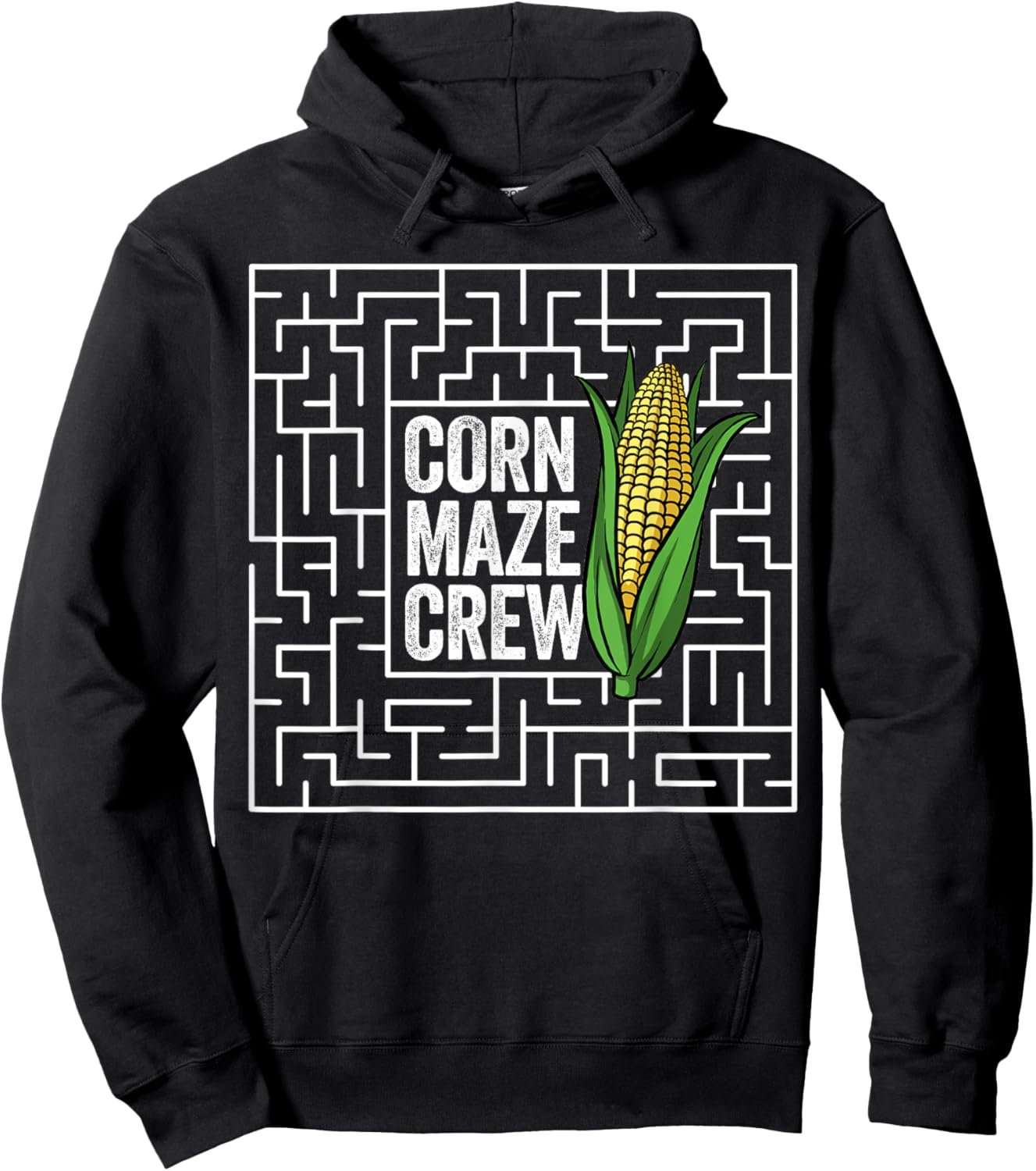 Corn Maze Crew Corn Maze Funny Halloween Corn Maze Hoodie - Hoodie | Black